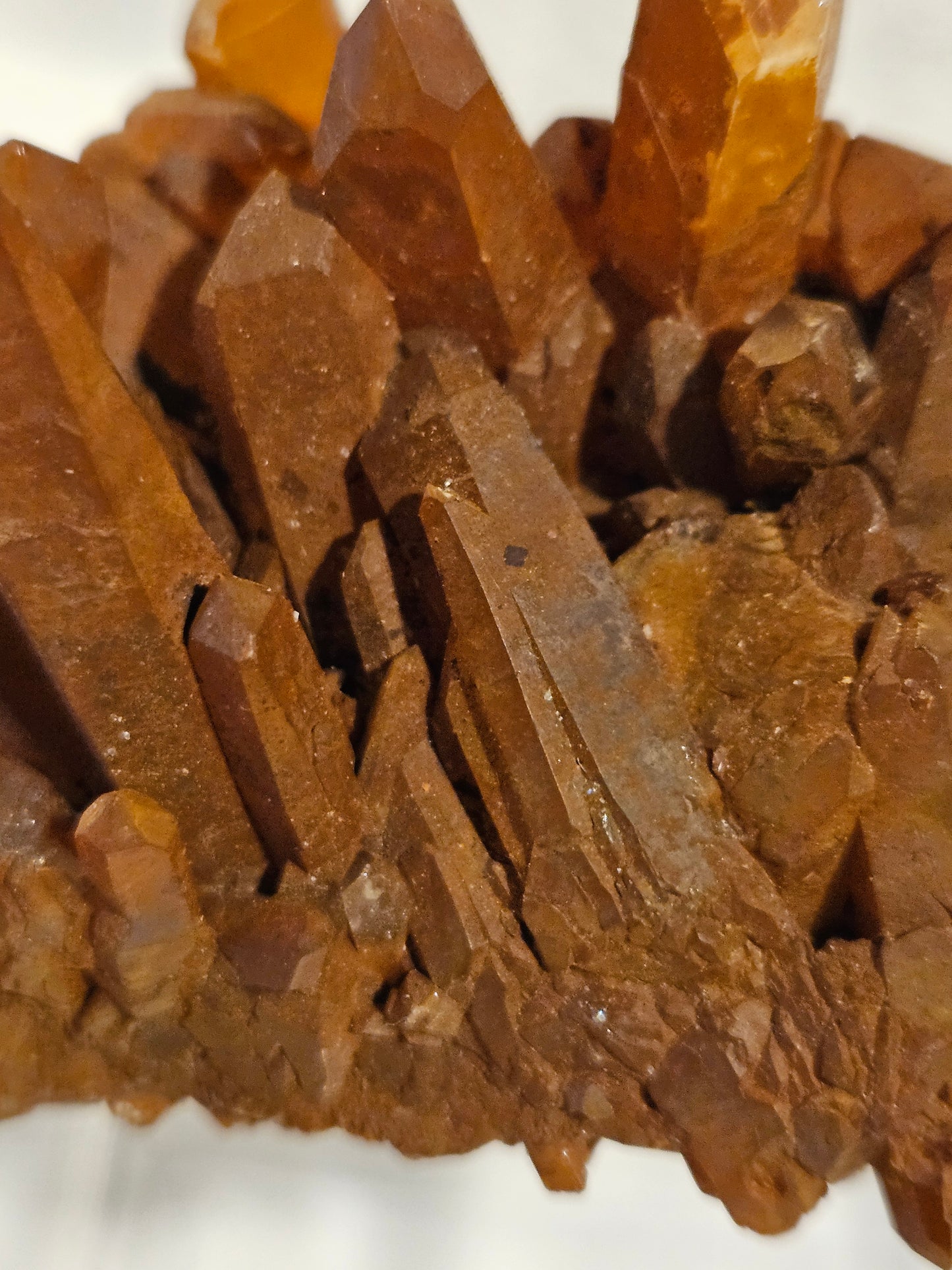 Tangerine (Hematite) Quartz Cluster [#3] Brazil