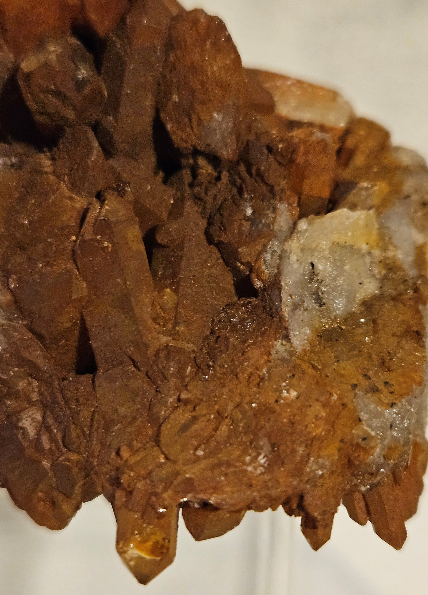 Tangerine (Hematite) Quartz Cluster [#3] Brazil