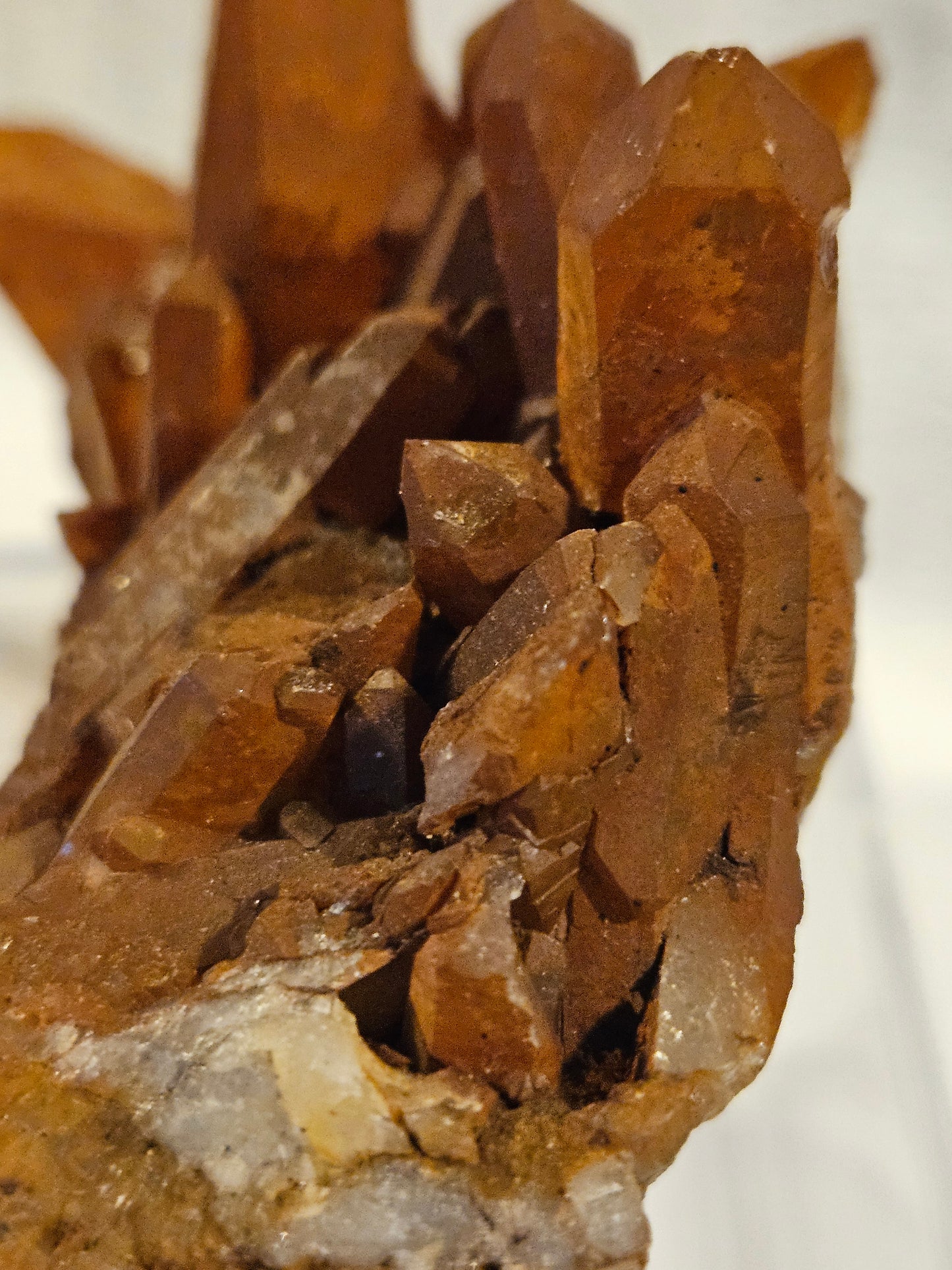 Tangerine (Hematite) Quartz Cluster [#3] Brazil