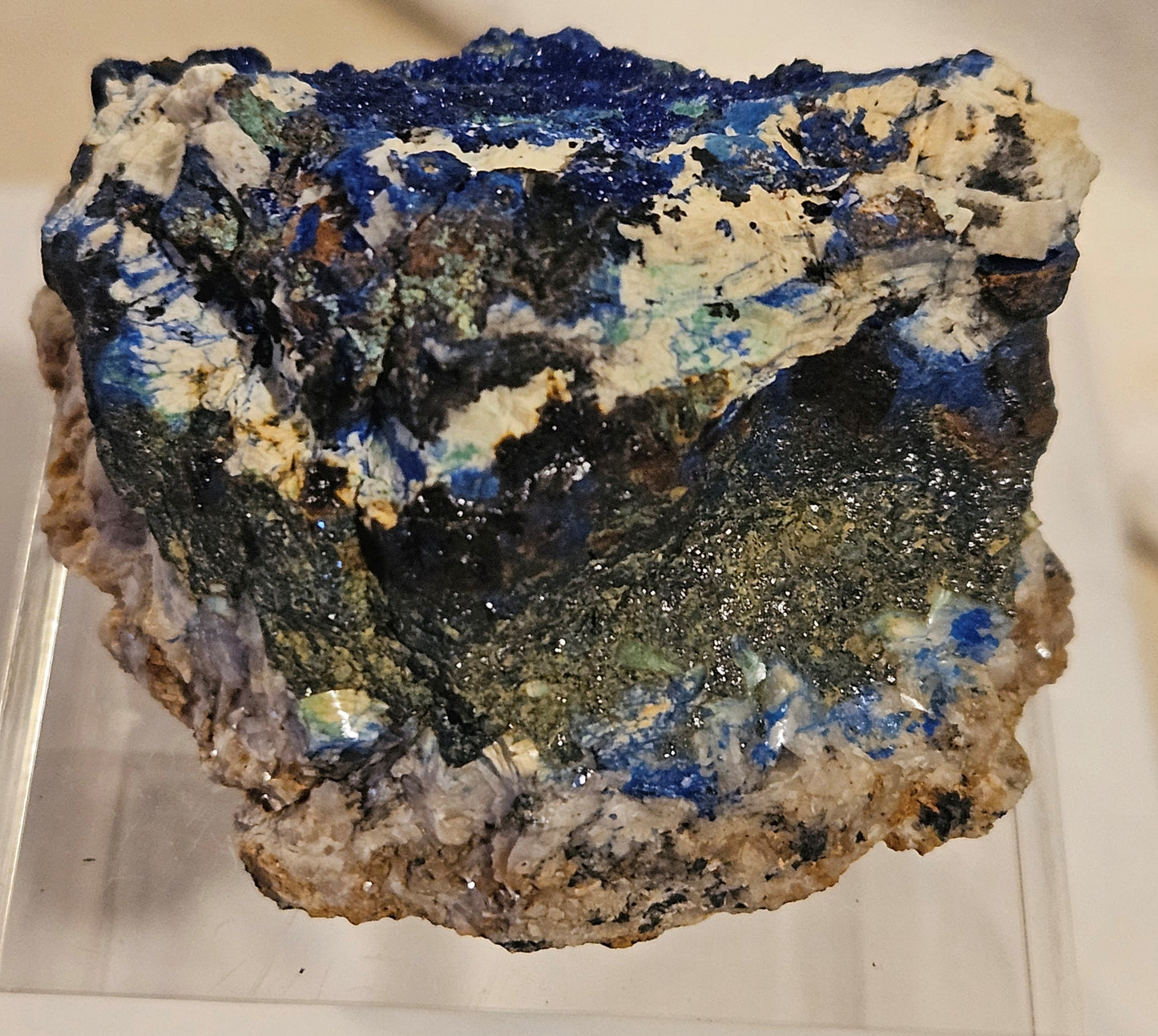 Azurite & Malachite on Dolomite [#2] Morocco