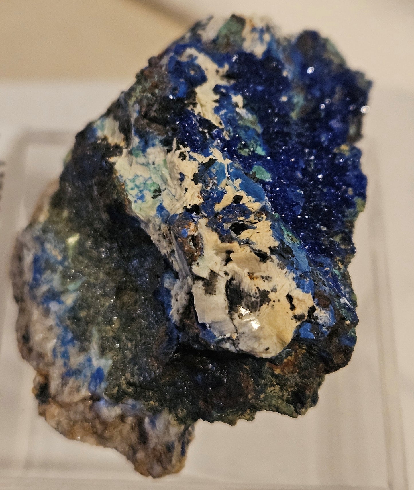 Azurite & Malachite on Dolomite [#2] Morocco