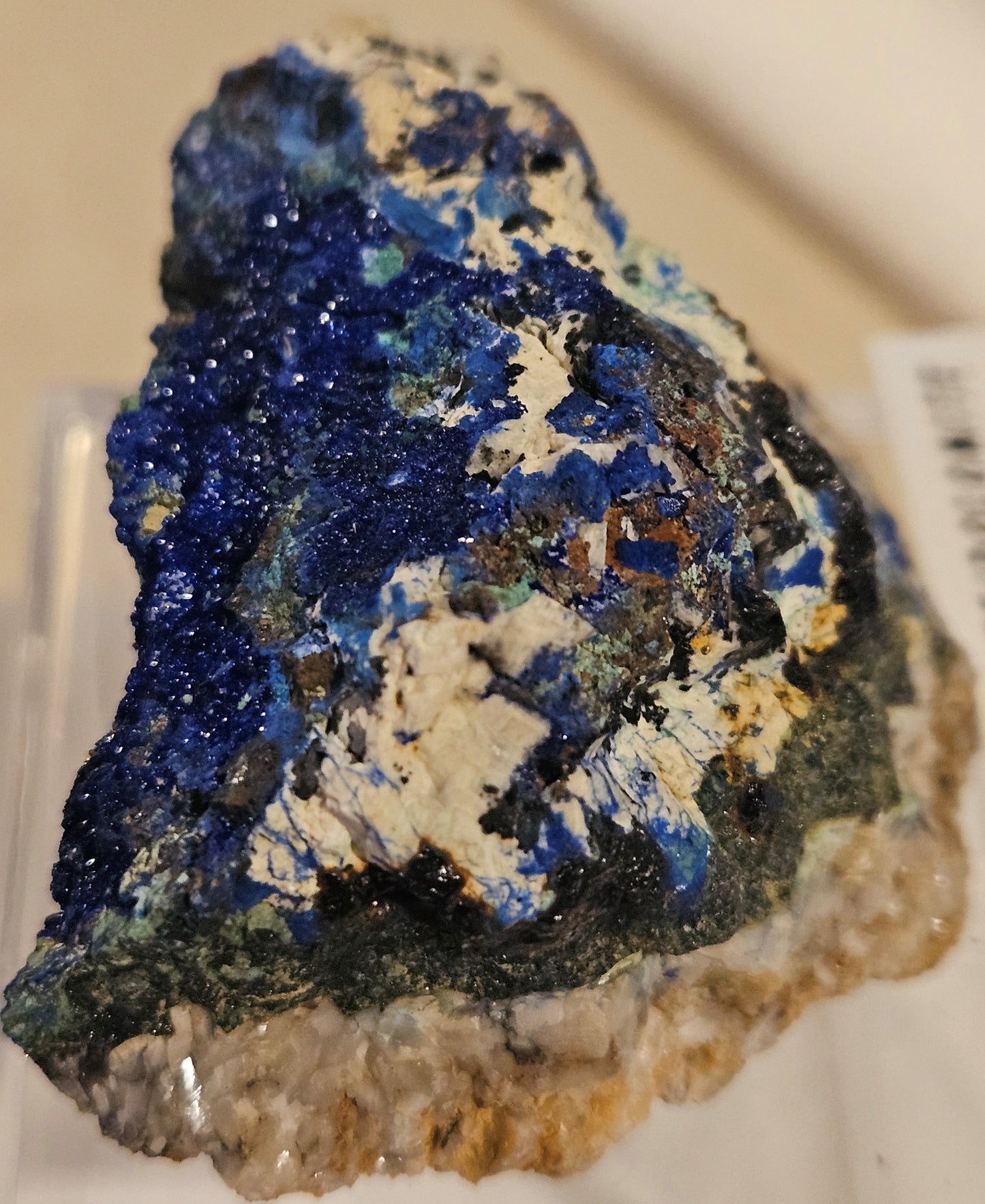 Azurite & Malachite on Dolomite [#2] Morocco