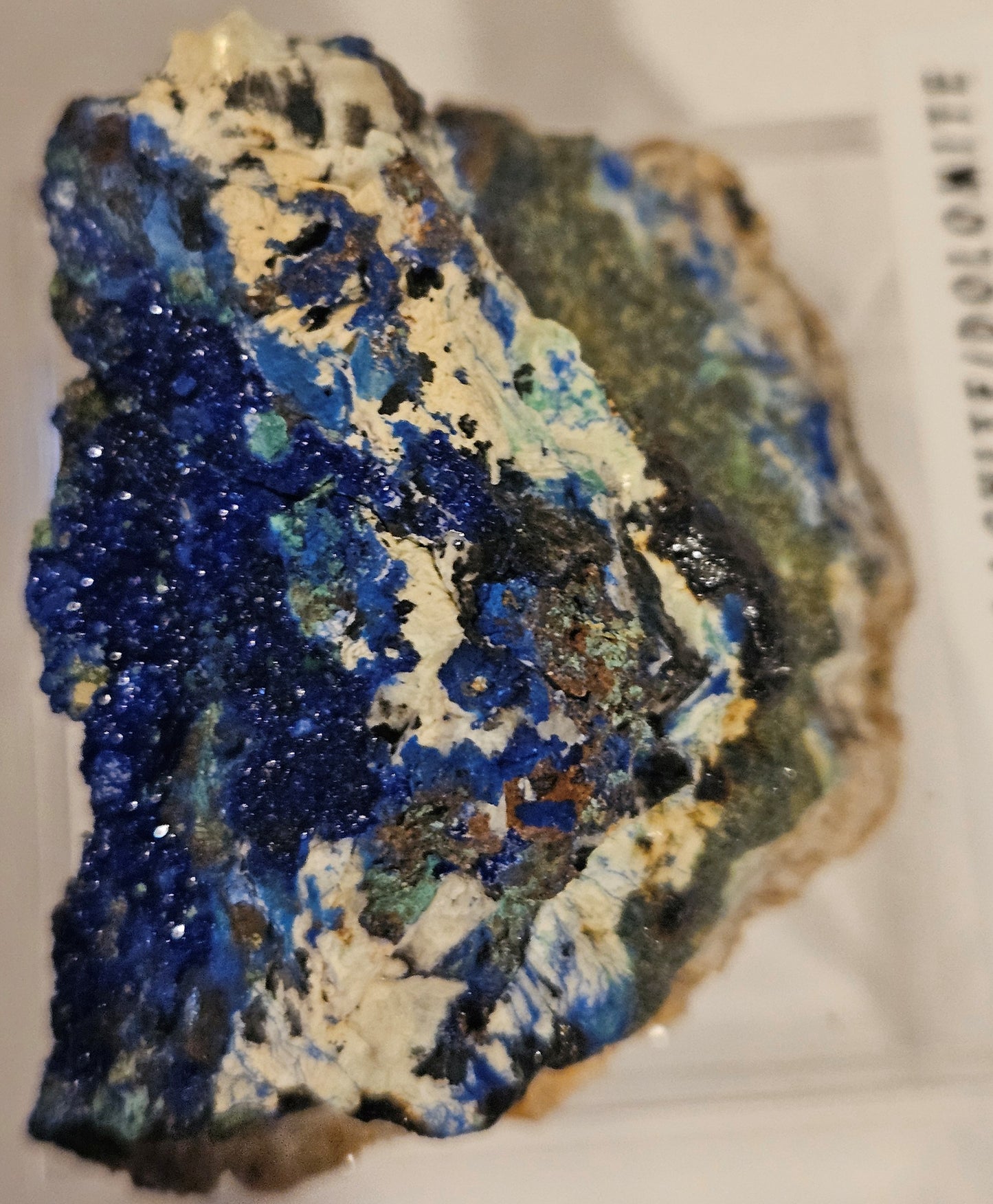Azurite & Malachite on Dolomite [#2] Morocco