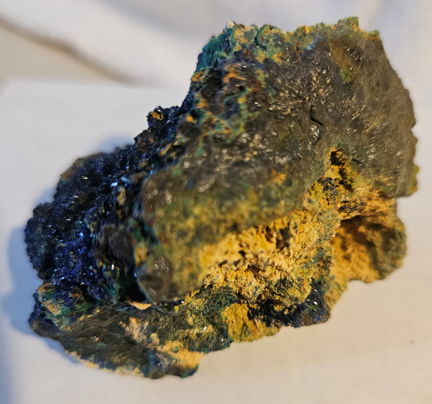 Azurite and Malachite on Dolomite [#3] Morocco