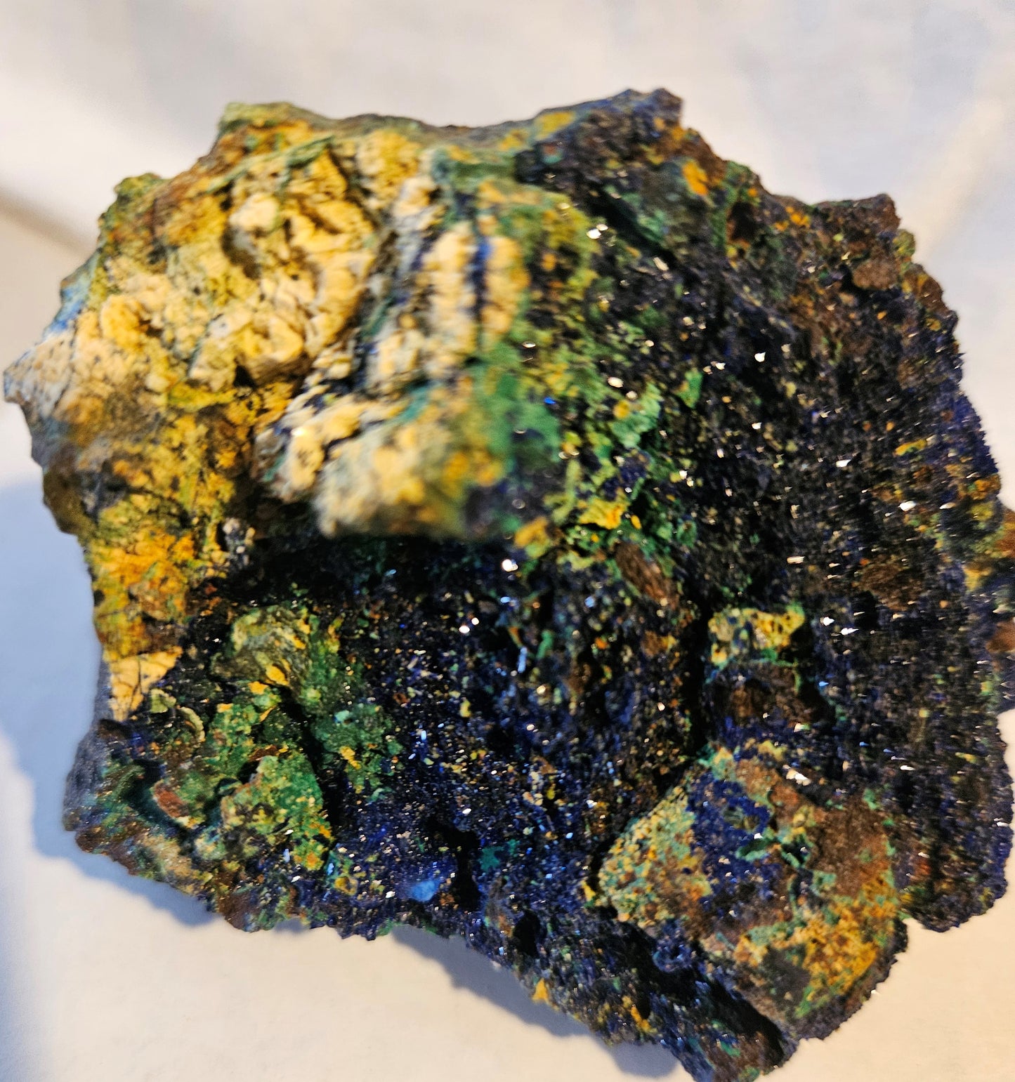 Azurite and Malachite on Dolomite [#3] Morocco