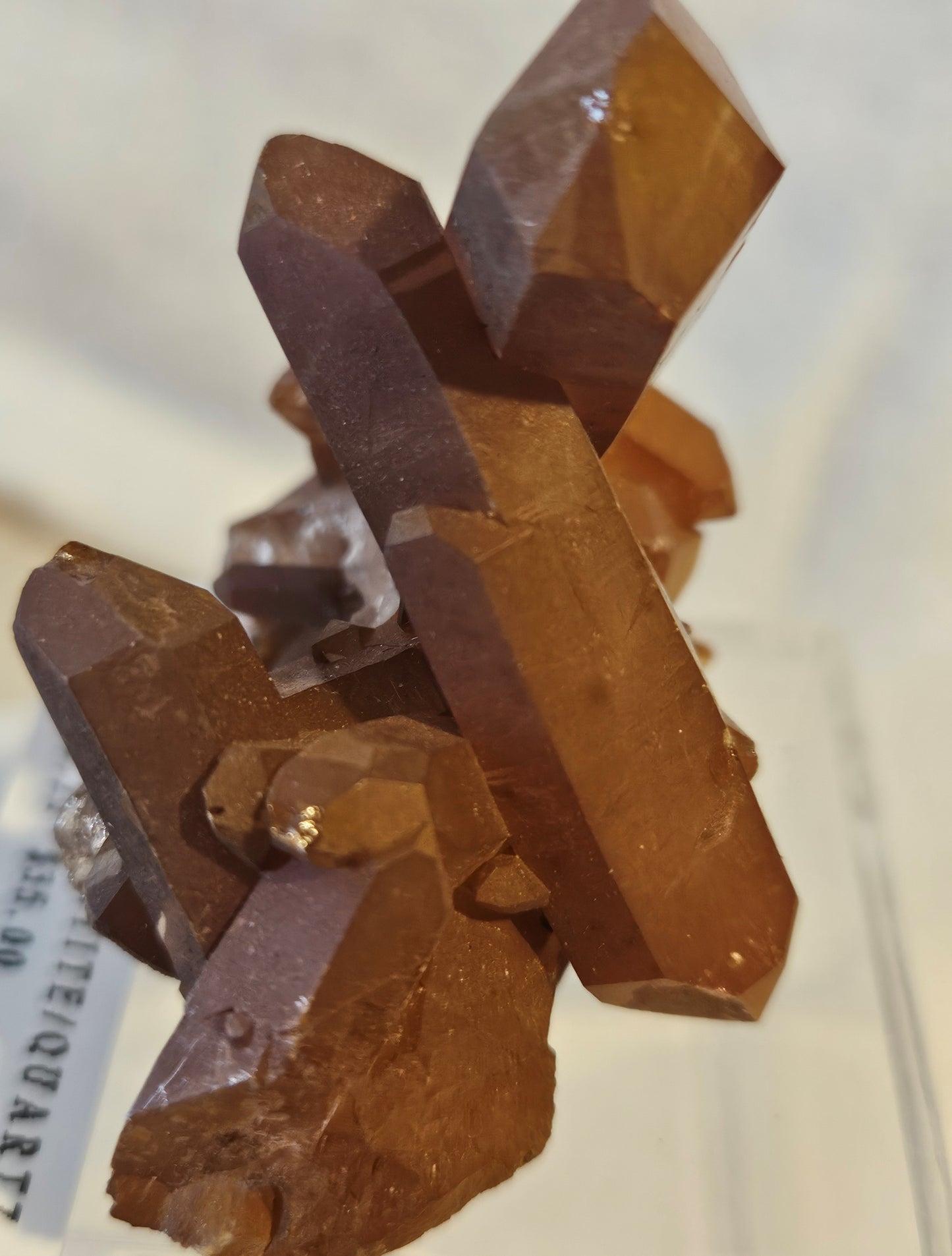 Tangerine (Hematite) Quartz Cluster [#4] Brazil