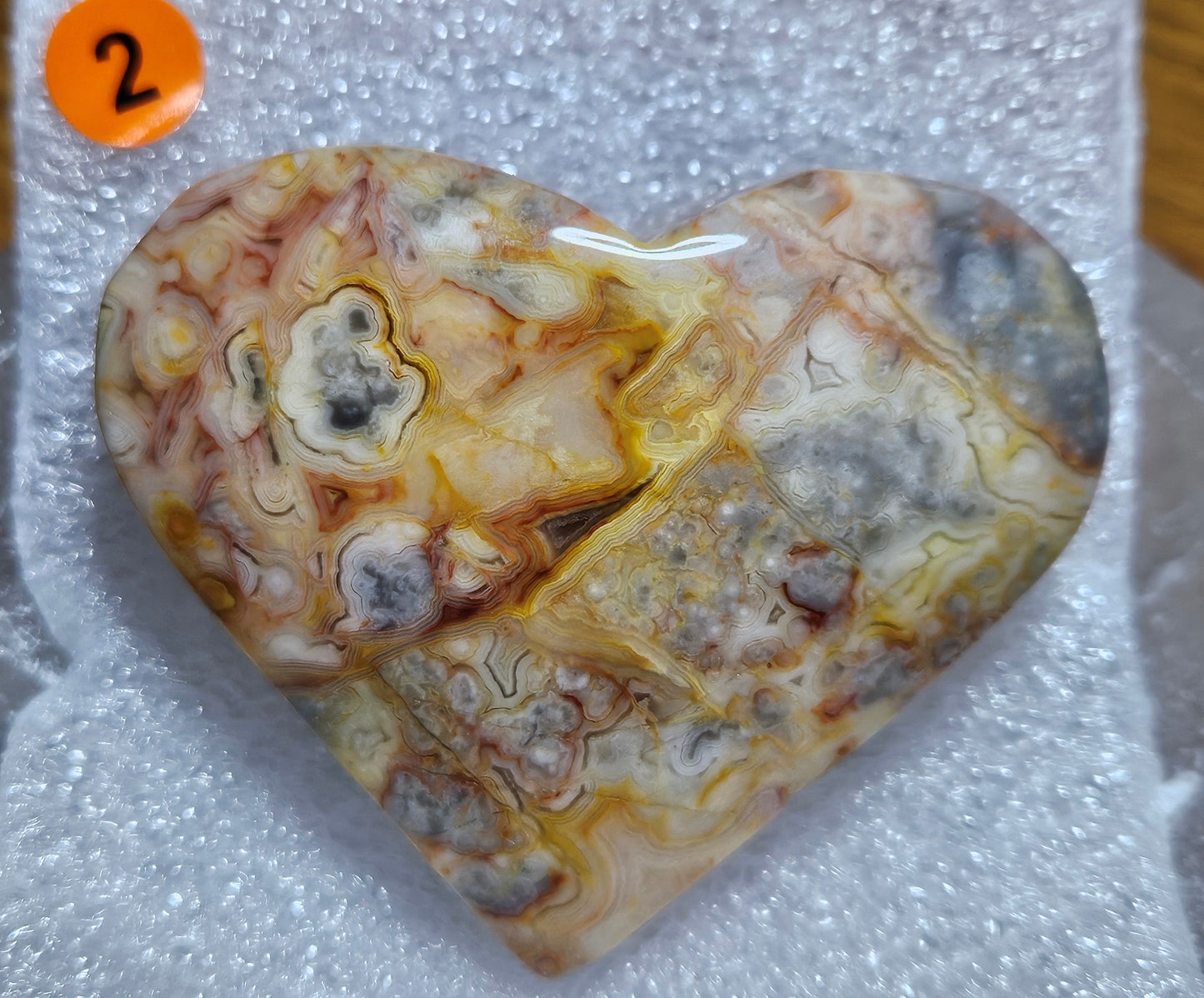 Crazy Lace Agate Hearts