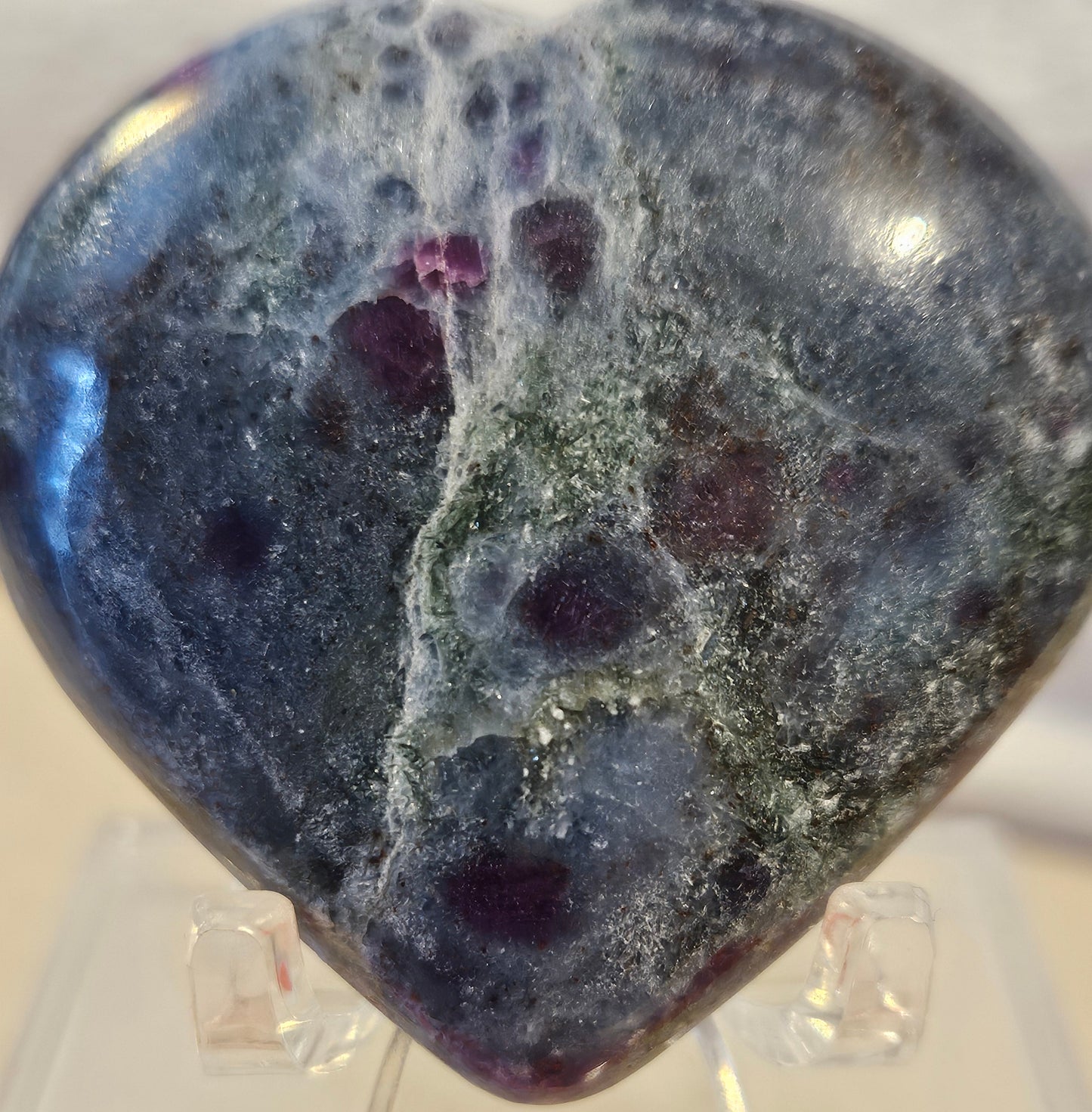 Ruby in Kyanite Crystal Heart