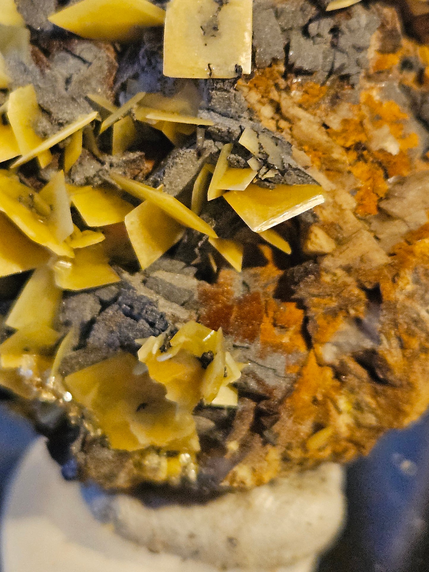 Wulfenite on Dolomite (1) - Bright Yellow [Morocco]