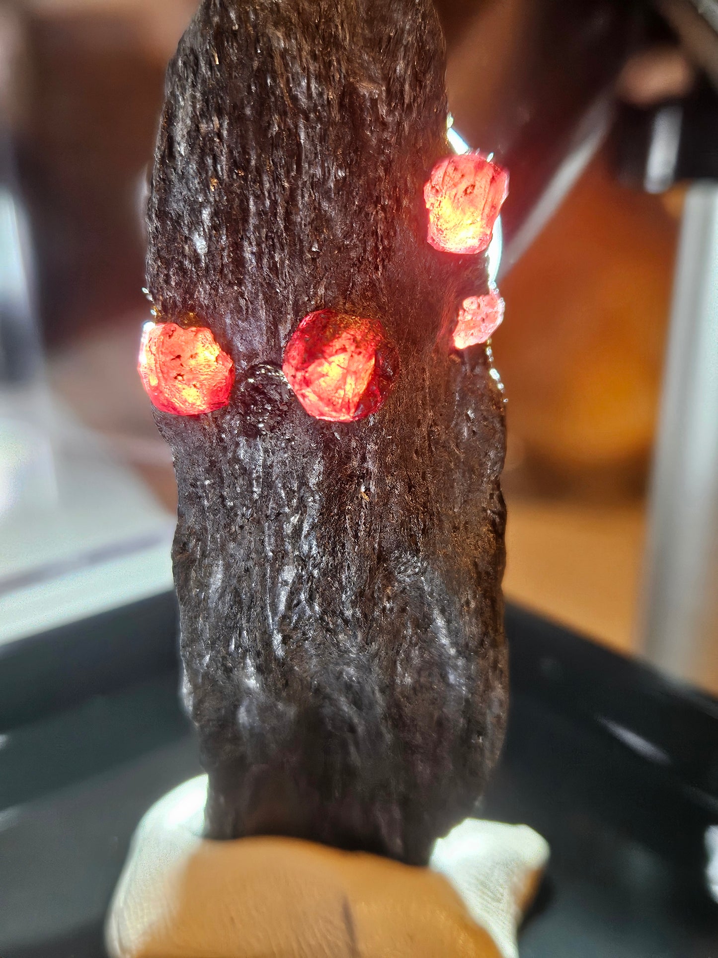 Red Ember Garnets in Graphite [4] [#1]