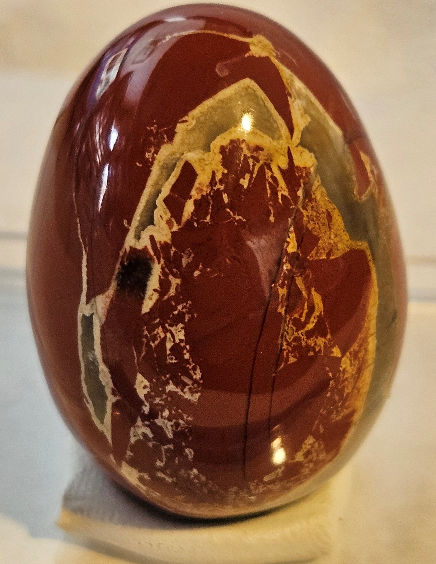 Red Jasper & Agate Egg [South Africa]