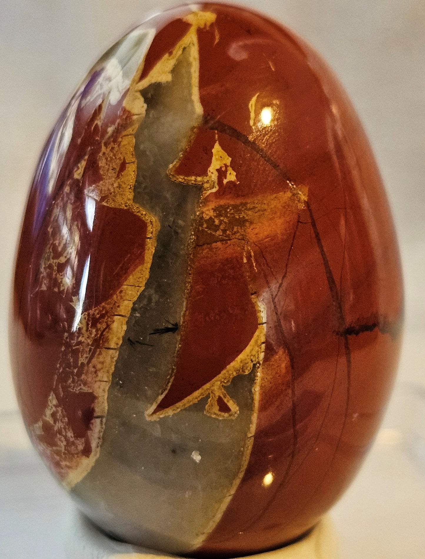 Red Jasper & Agate Egg [South Africa]