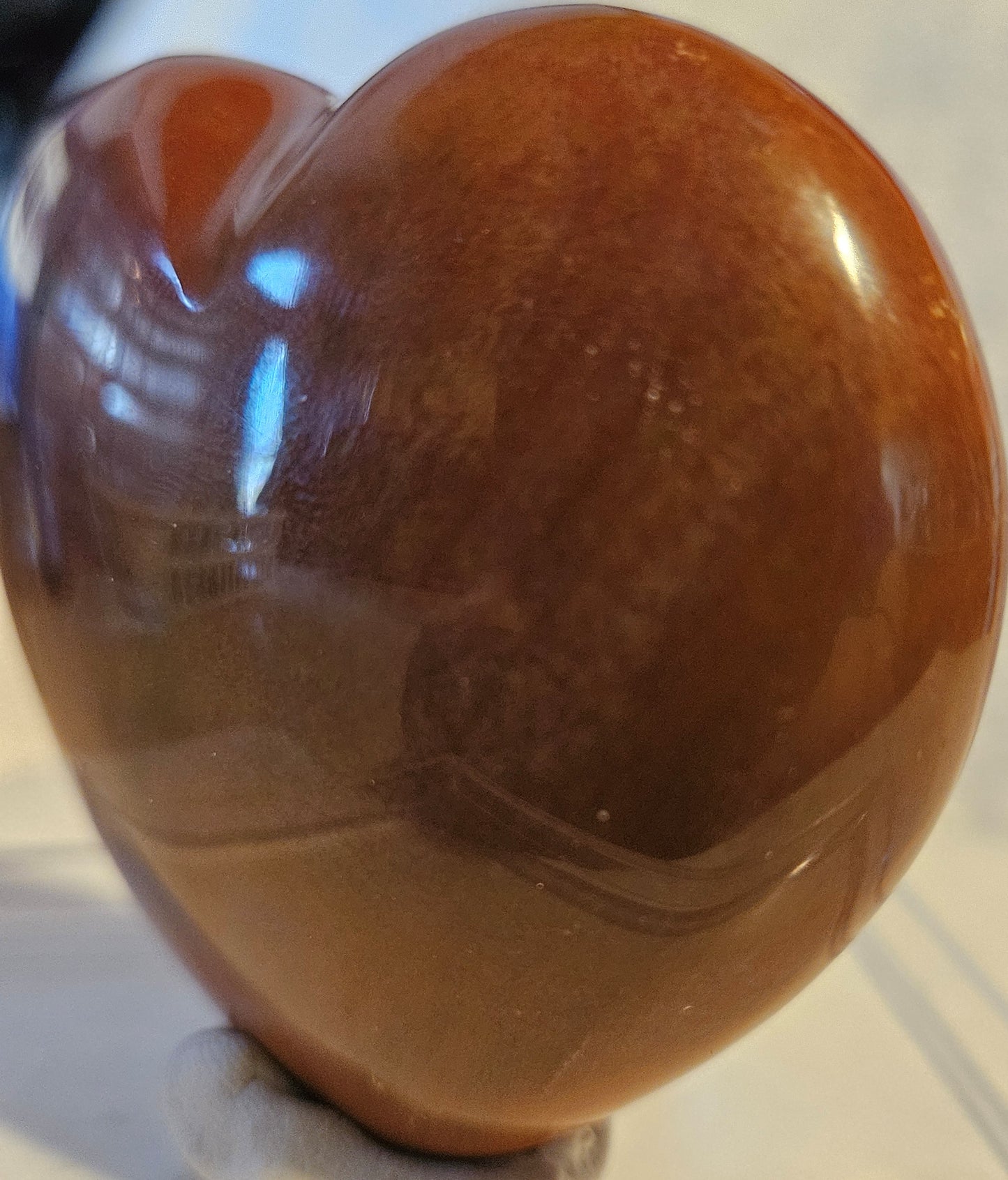 Polished Triassic Petrified Wood Heart - [Madagascar]  - 220 Million Years