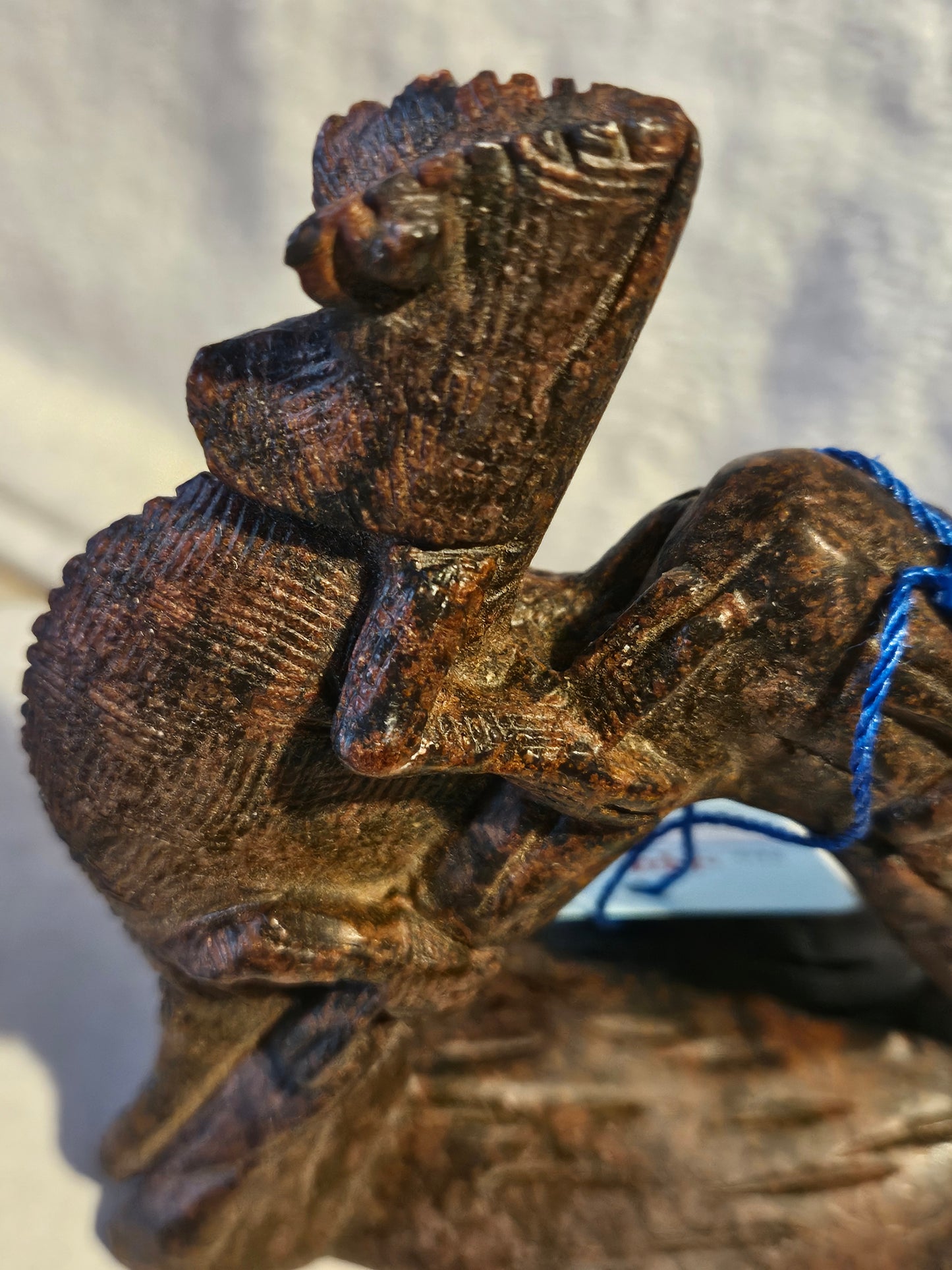 Serpentine Hand-Carved Chameleon Gemstone Carving [Zimbabwe]