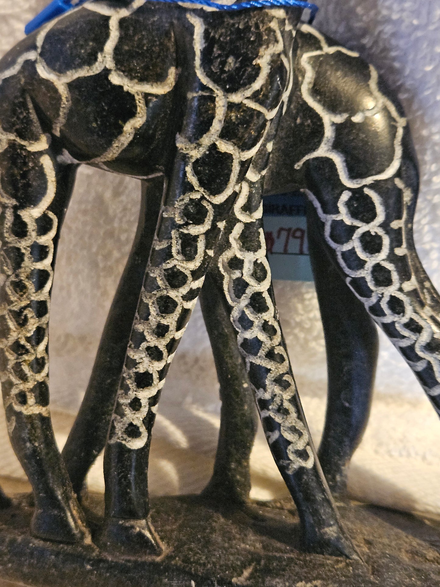 Hand-Carved Giraffe Serpentine Gemstone Animal Figurine [Zimbabwe]