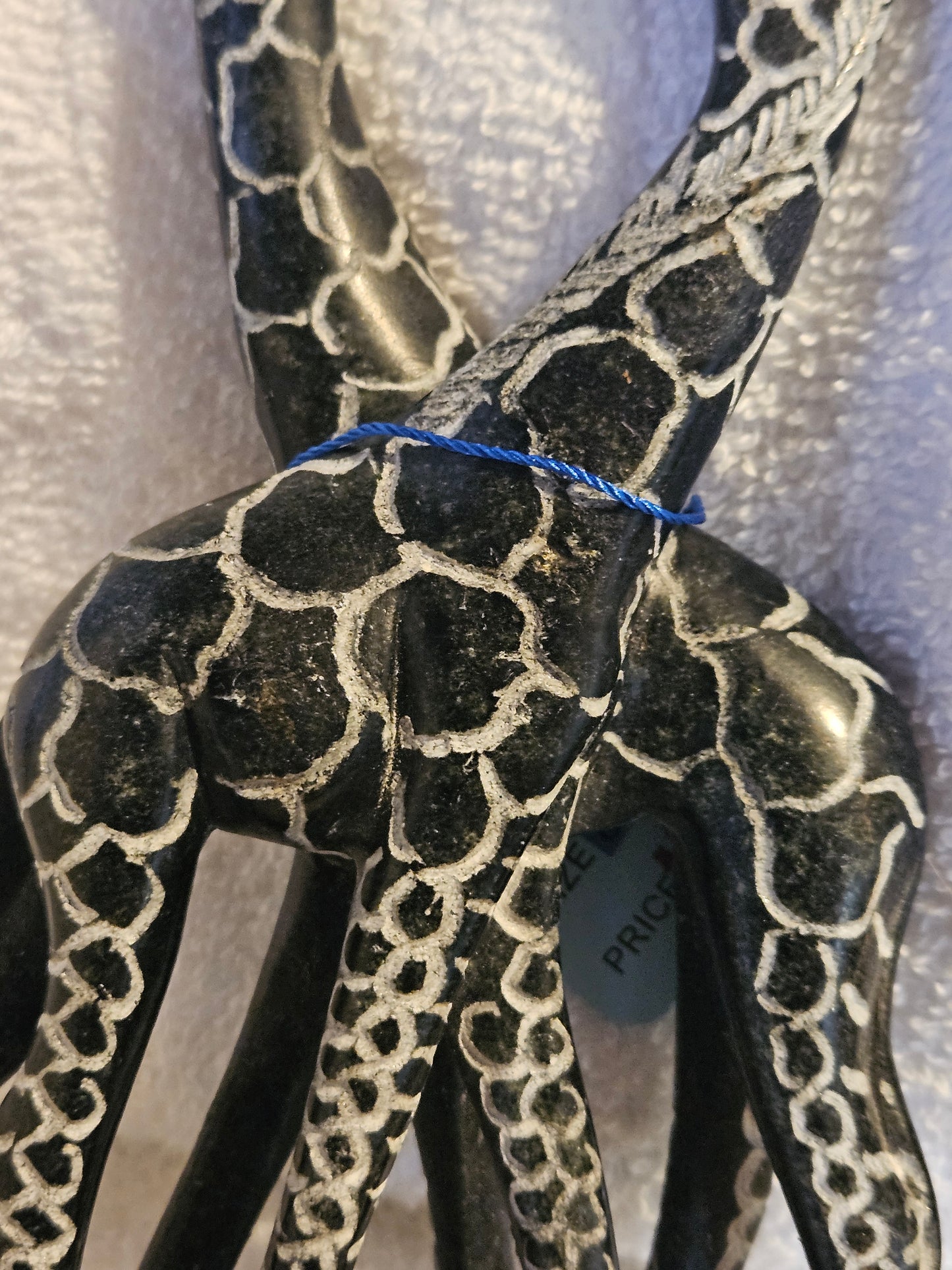 Hand-Carved Giraffe Serpentine Gemstone Animal Figurine [Zimbabwe]