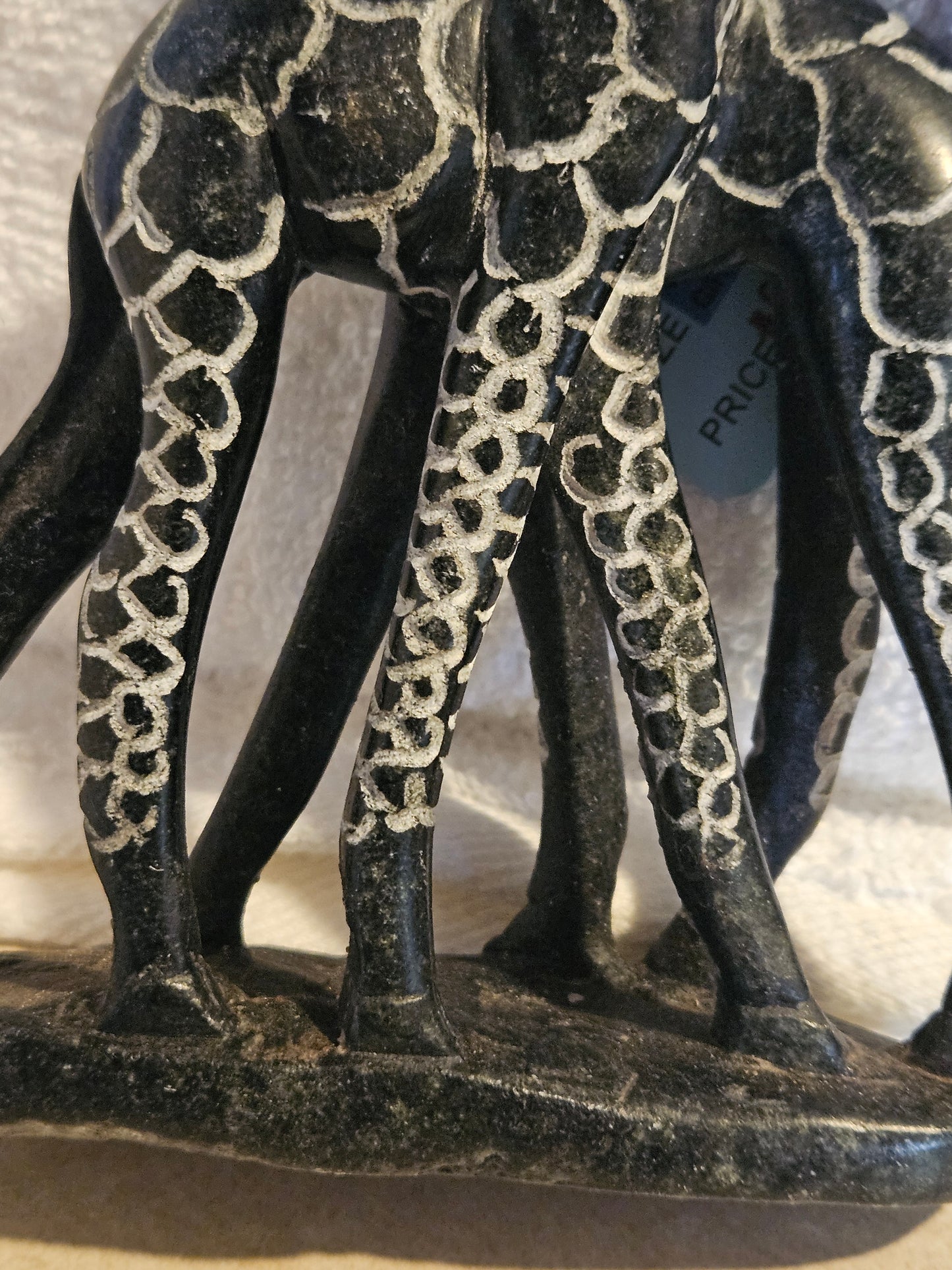 Hand-Carved Giraffe Serpentine Gemstone Animal Figurine [Zimbabwe]