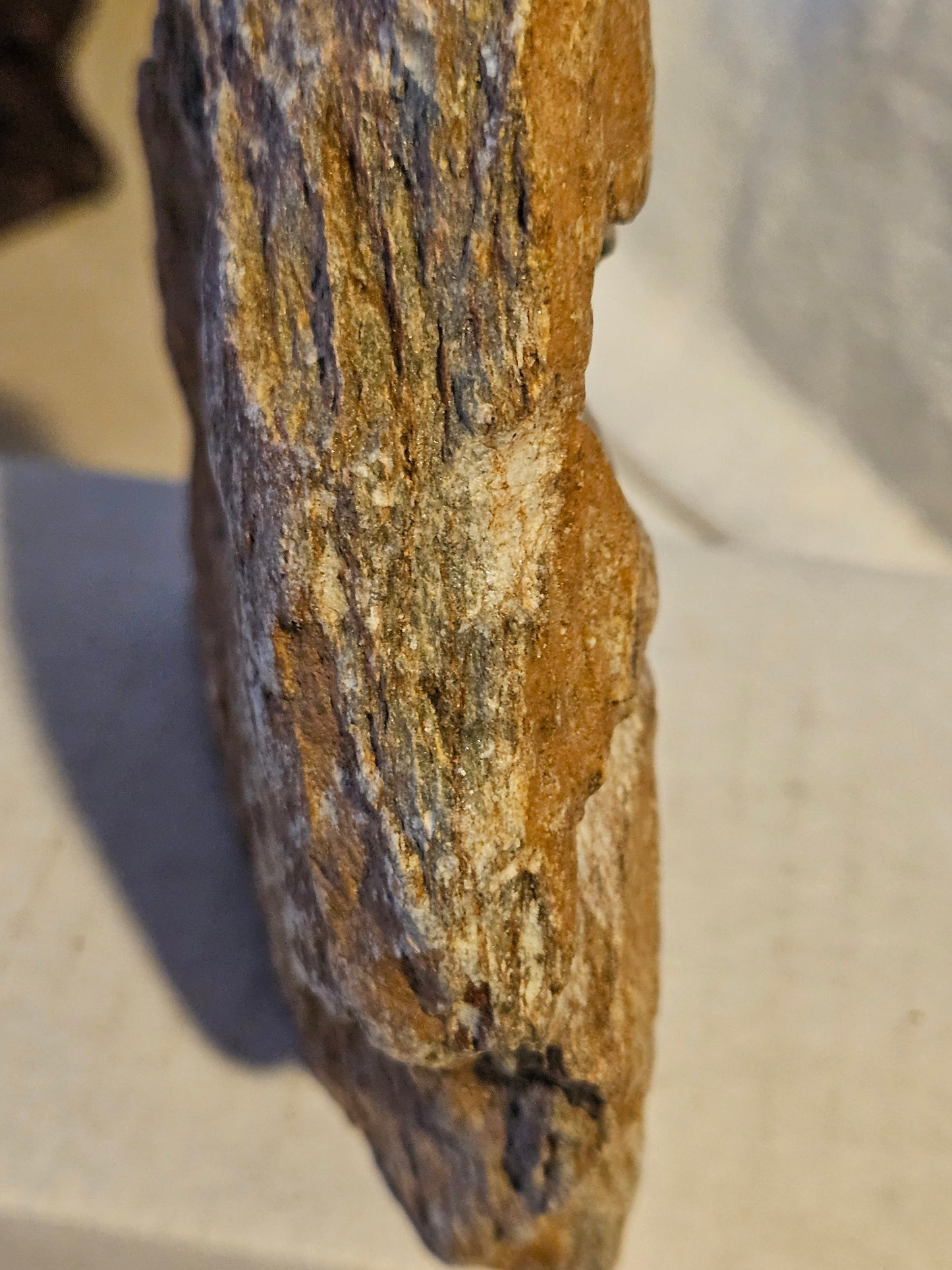 Serpentine Hand-Carved Owl Gemstone Animal Figurine [Zimbabwe]