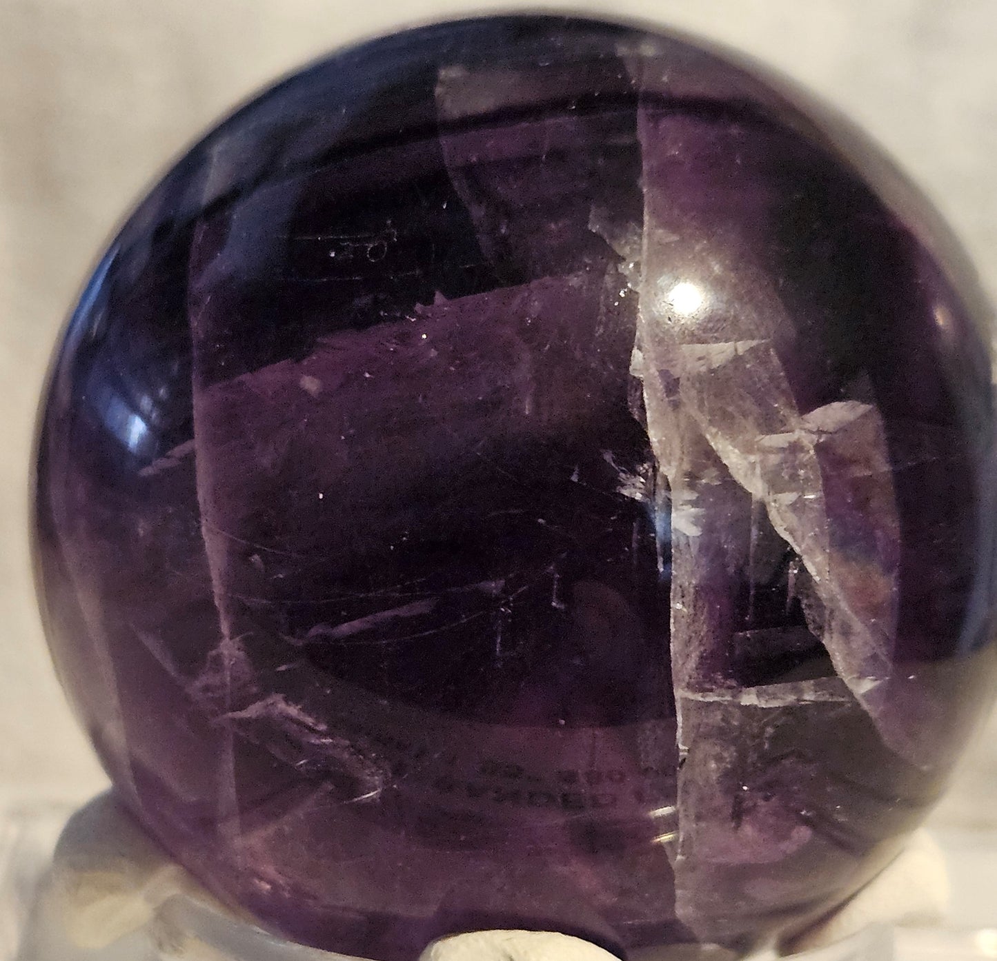 Purple Banded Fluorite Sphere [China]