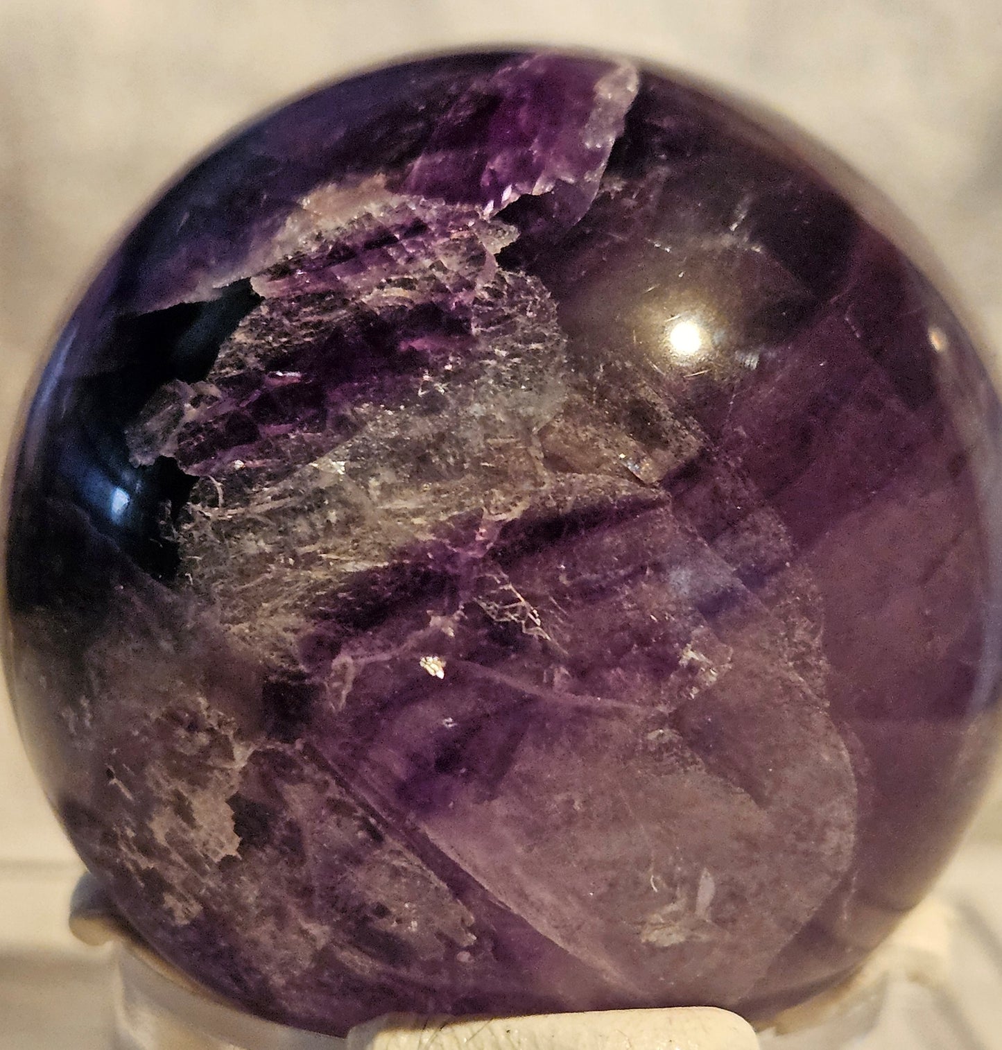 Purple Banded Fluorite Sphere [China]