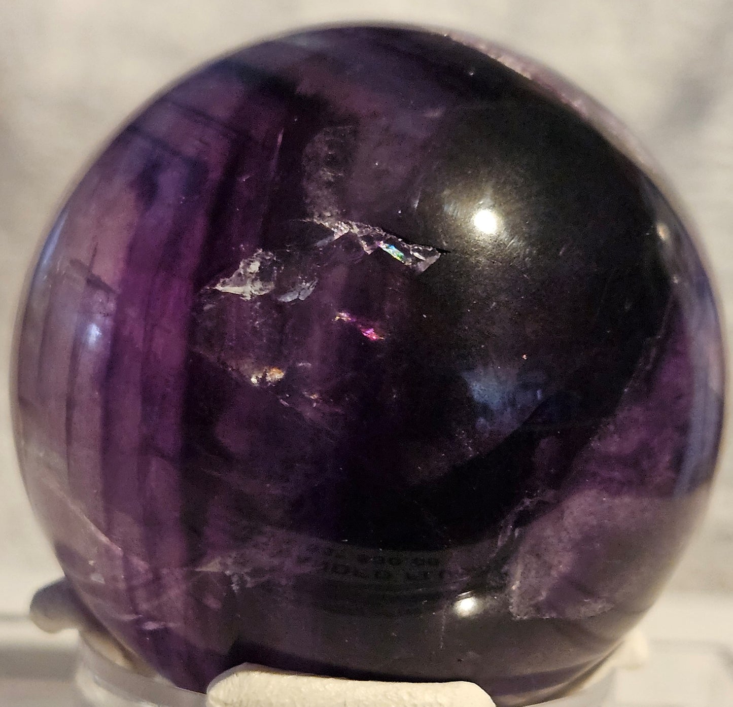 Purple Banded Fluorite Sphere [China]