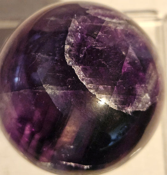 Purple Banded Fluorite Sphere [China]