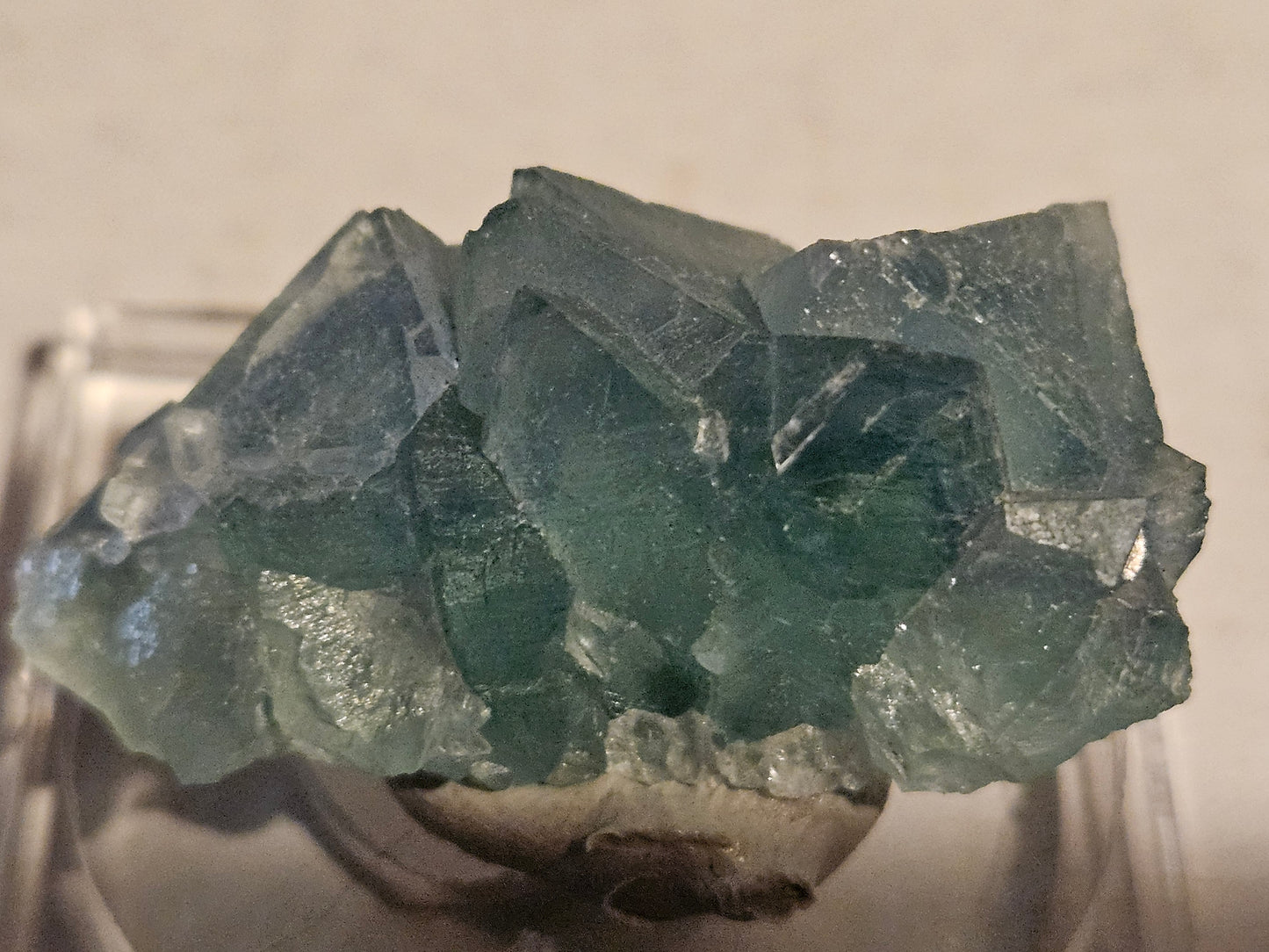 Apple-Green Octahedral Fluorite Cluster