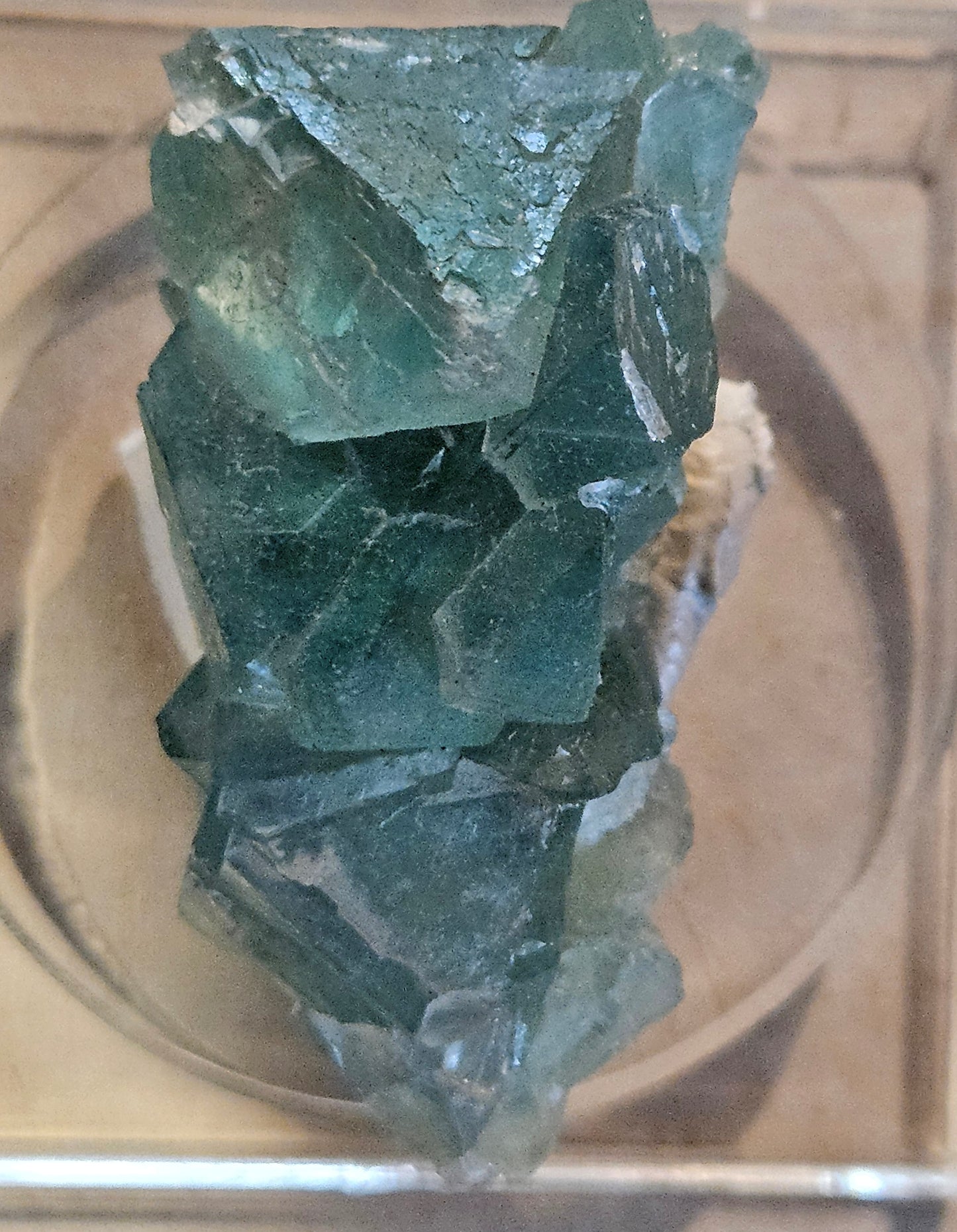 Apple-Green Octahedral Fluorite Cluster