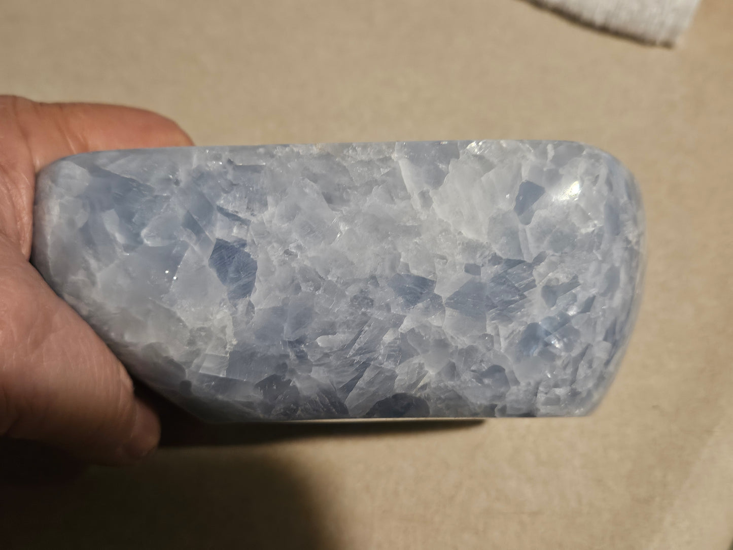Polished Blue Calcite Bowl [Madagascar]