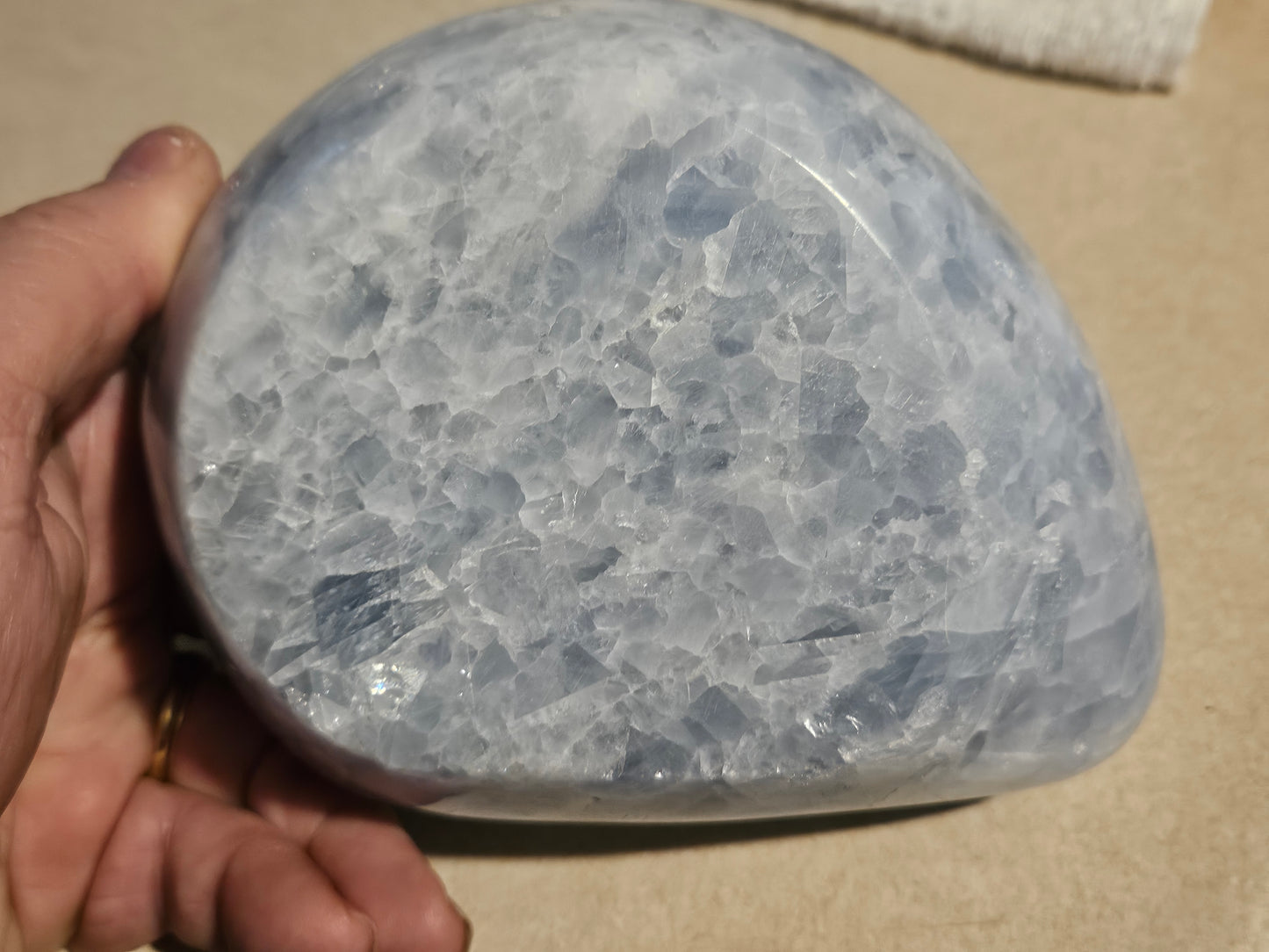 Polished Blue Calcite Bowl [Madagascar]