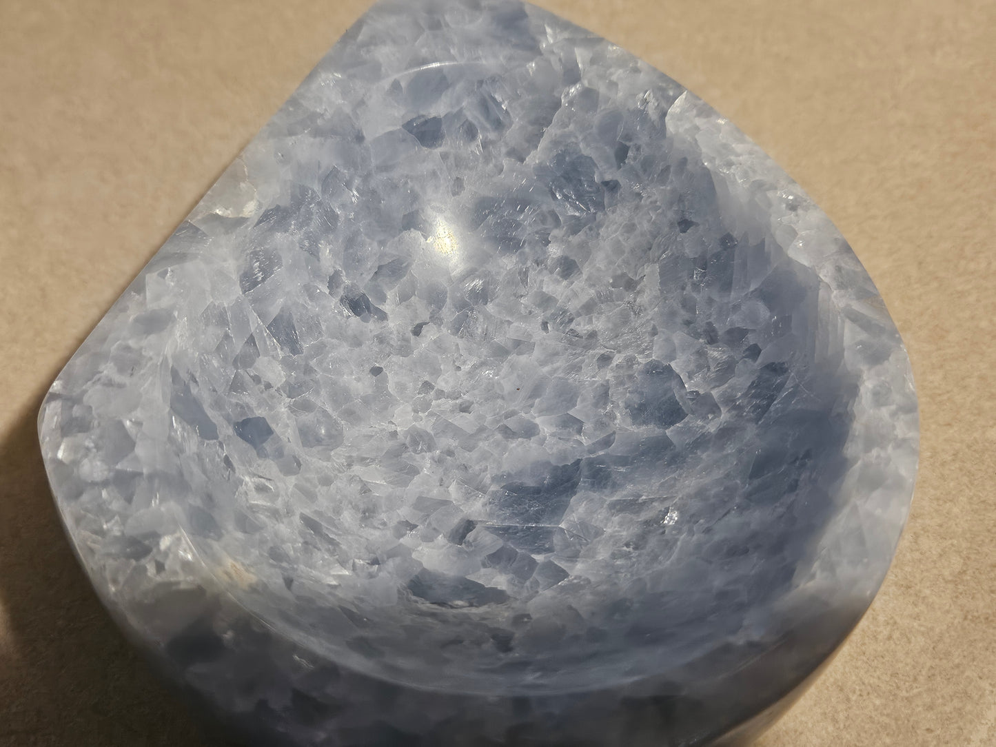 Polished Blue Calcite Bowl [Madagascar]
