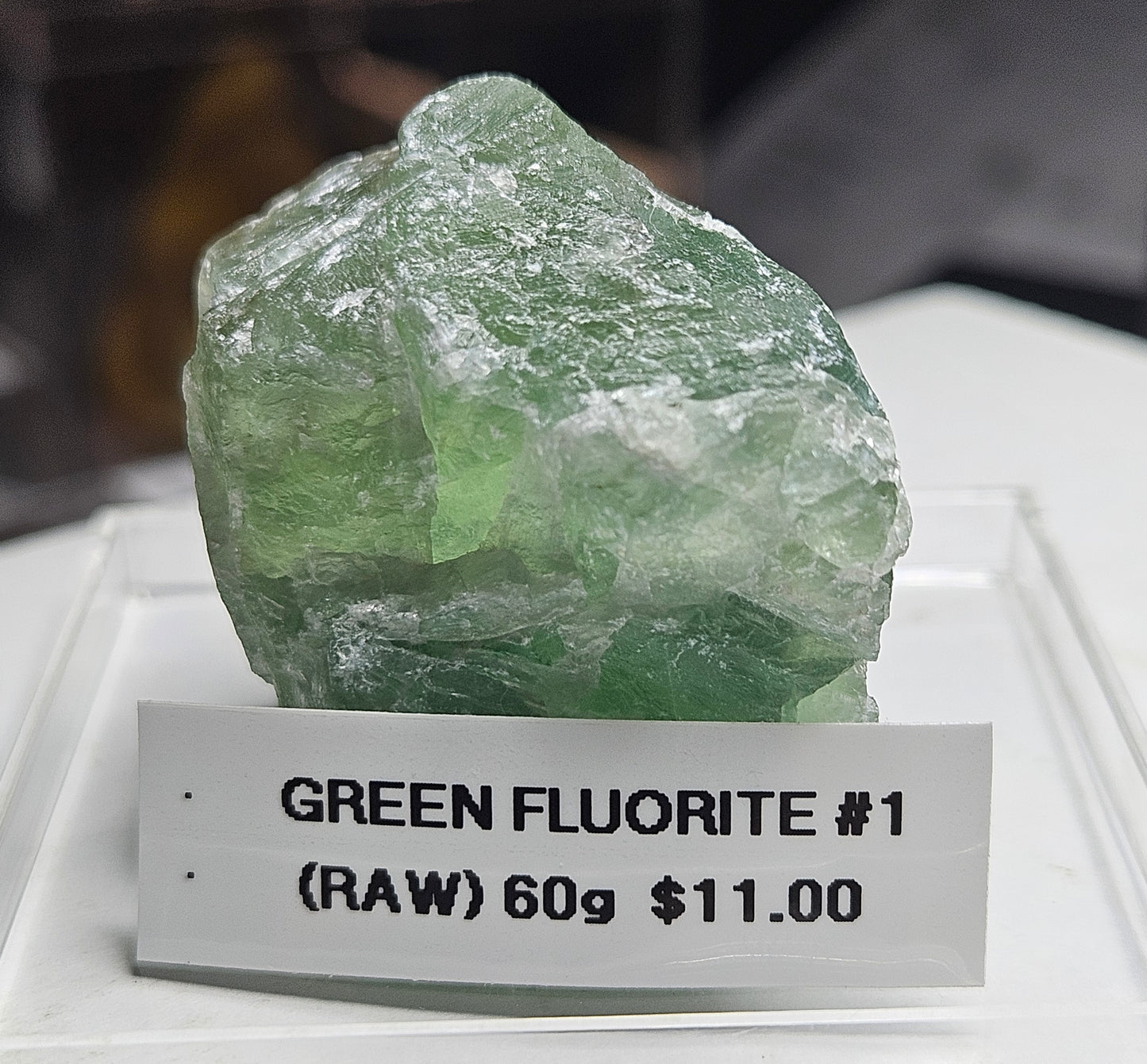 Green Fluorite Crystal- Raw