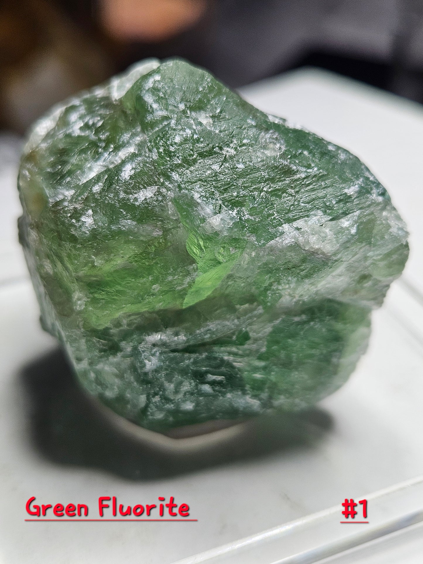 Green Fluorite Crystal- Raw