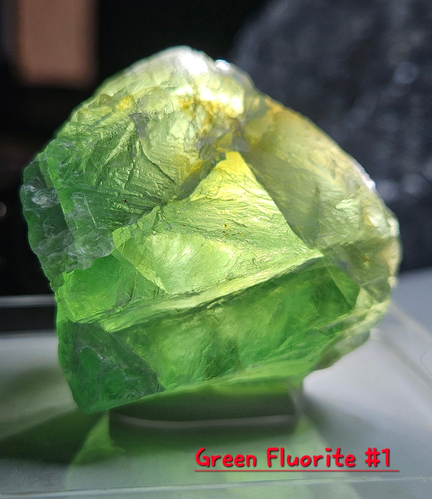 Green Fluorite Crystal- Raw