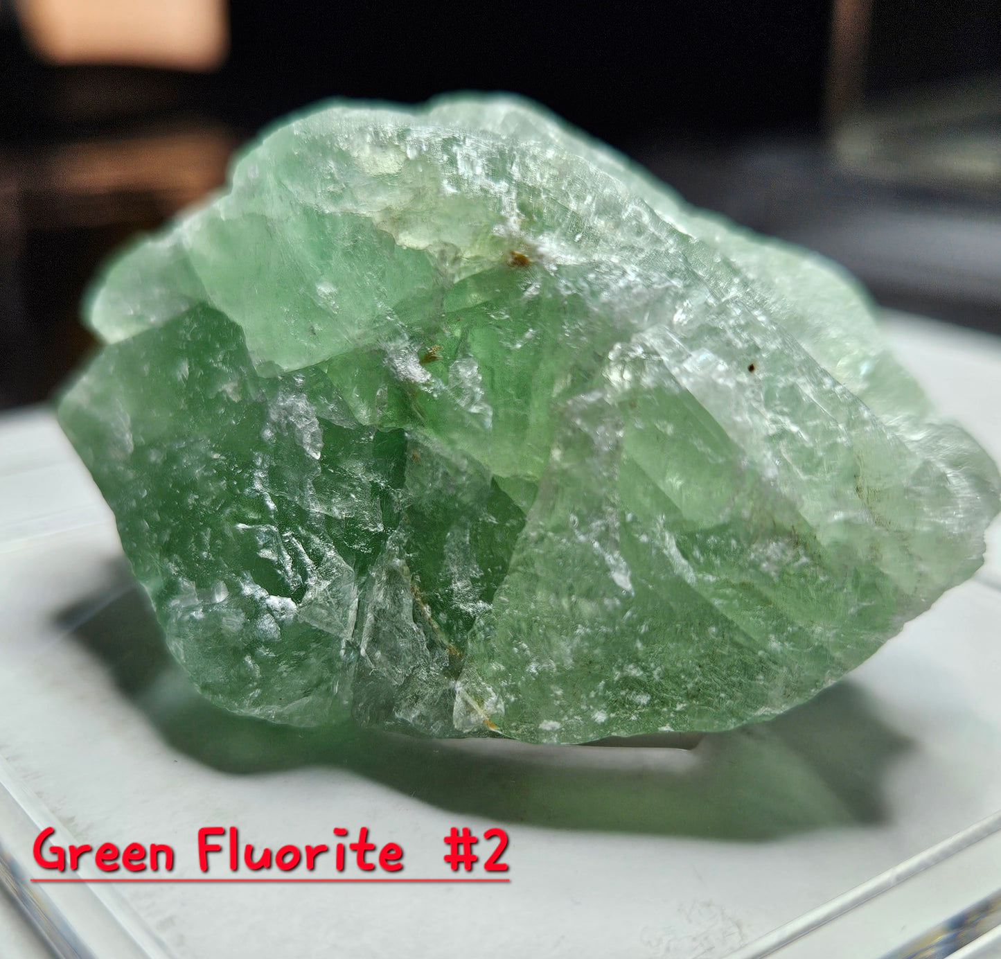 Green Fluorite Crystal- Raw