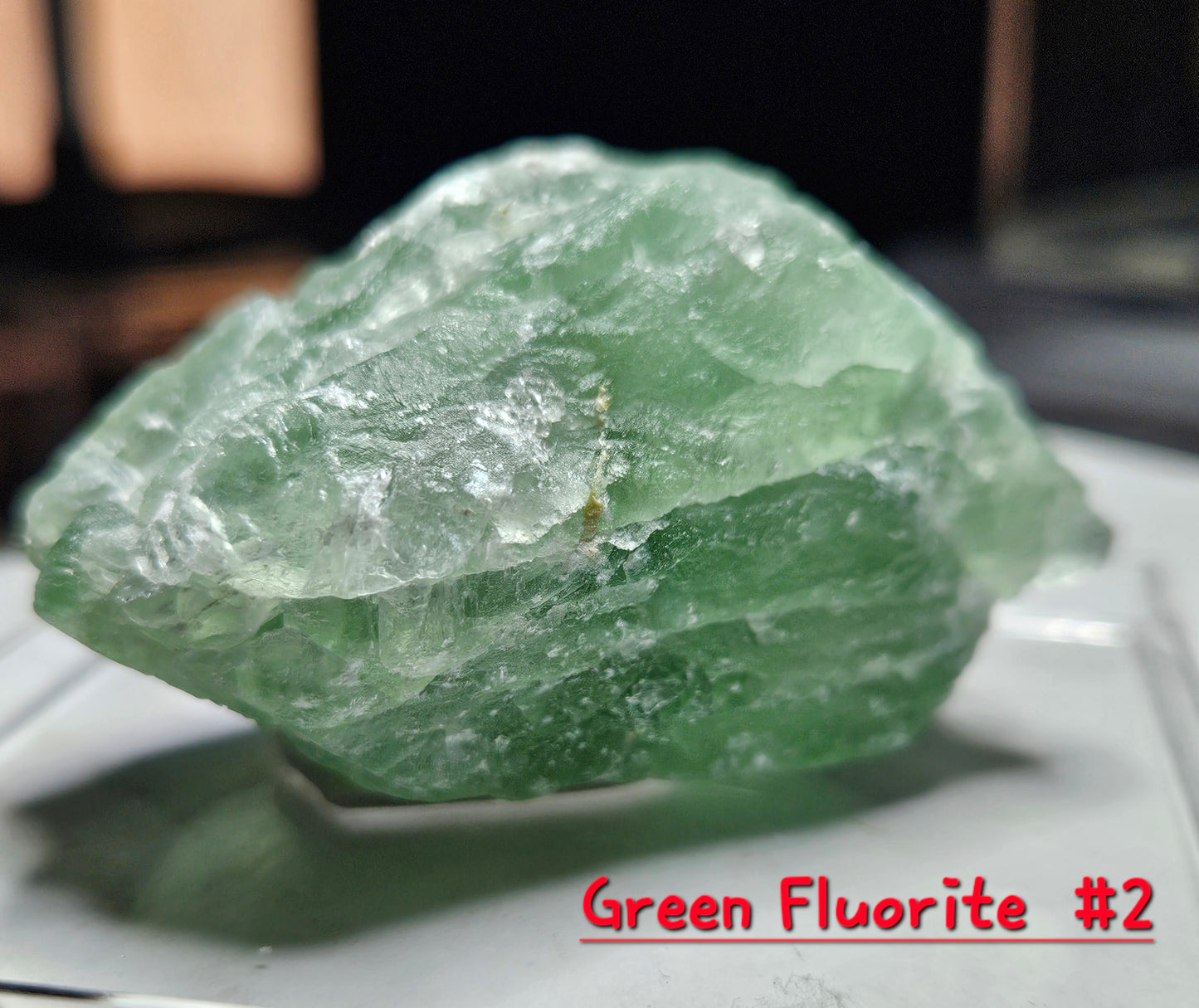 Green Fluorite Crystal- Raw