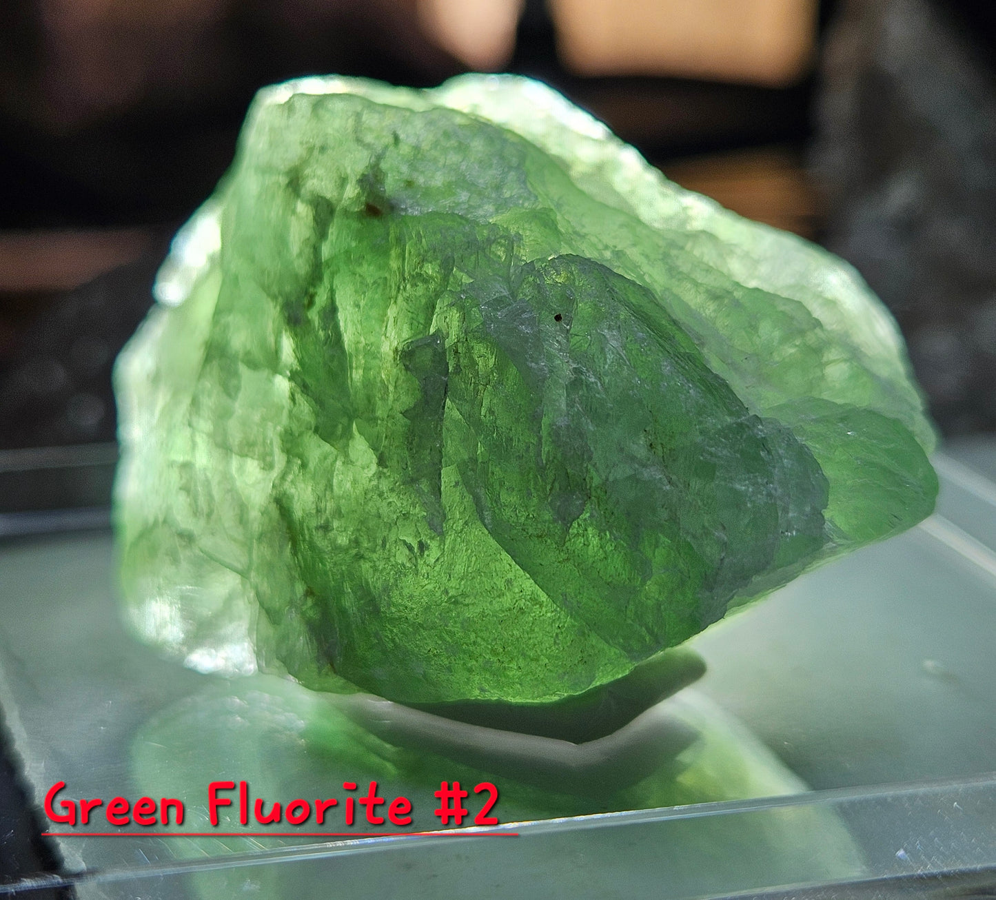 Green Fluorite Crystal- Raw