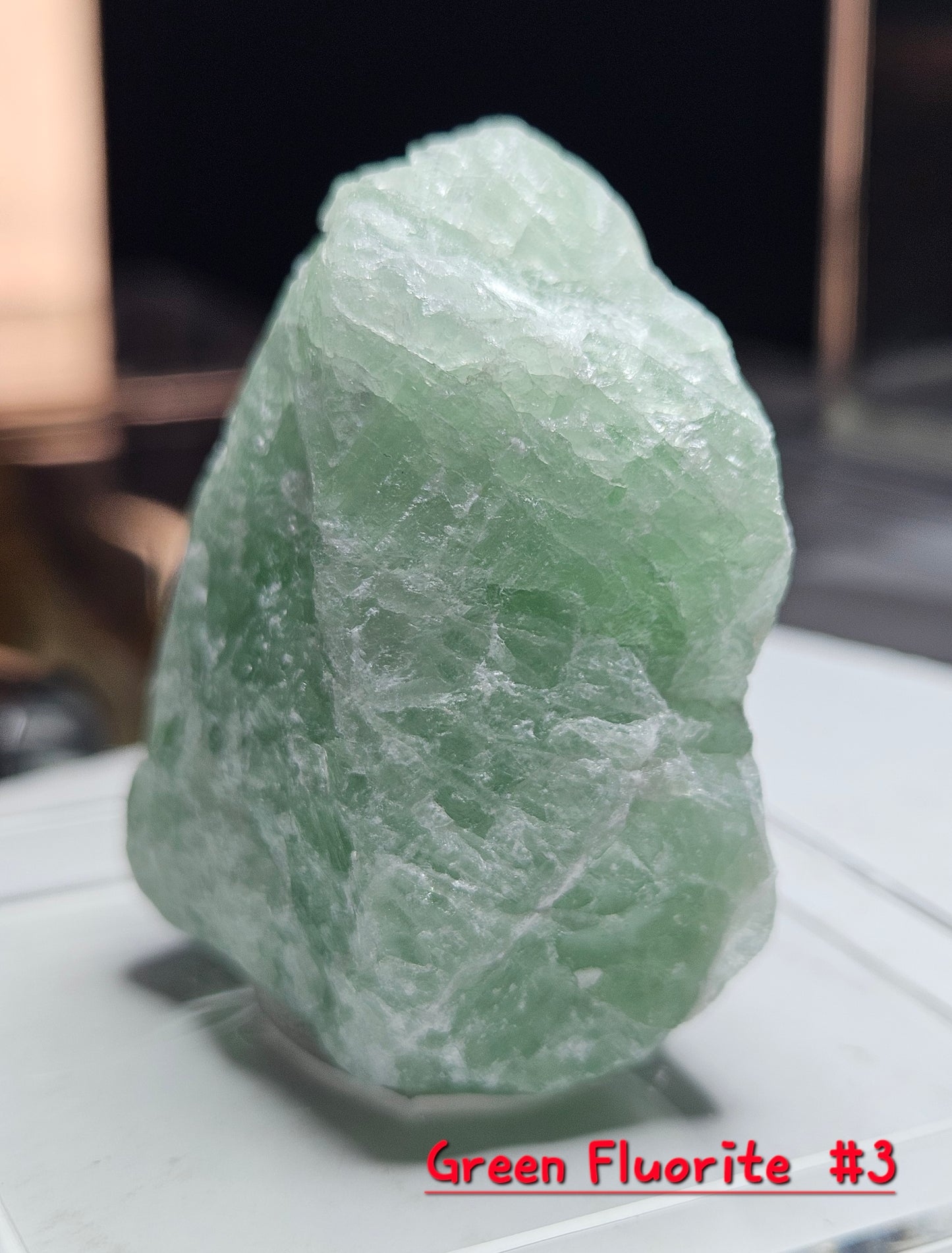 Green Fluorite Crystal- Raw