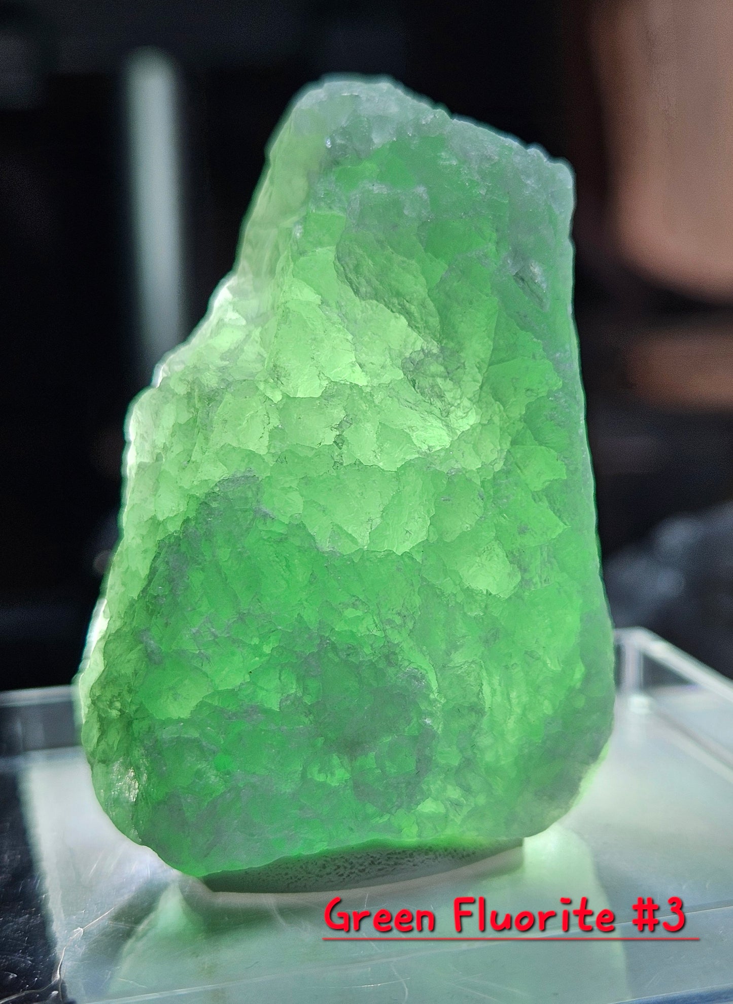 Green Fluorite Crystal- Raw