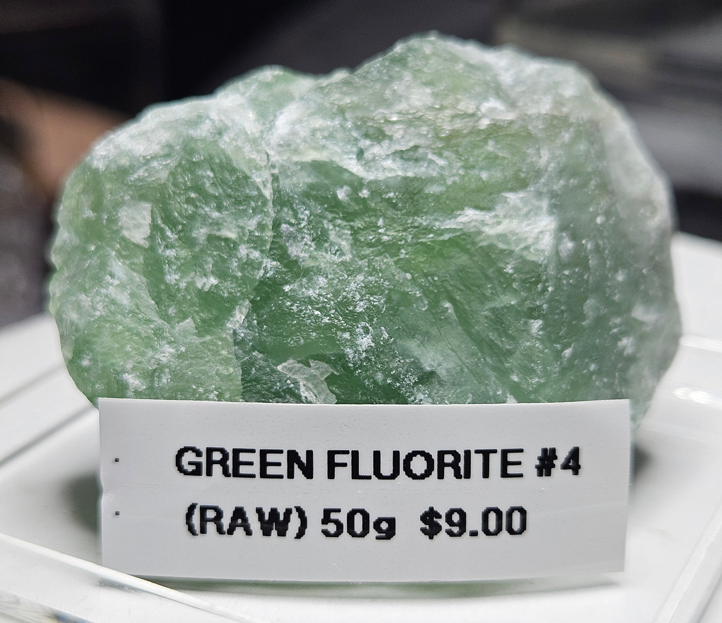Green Fluorite Crystal- Raw