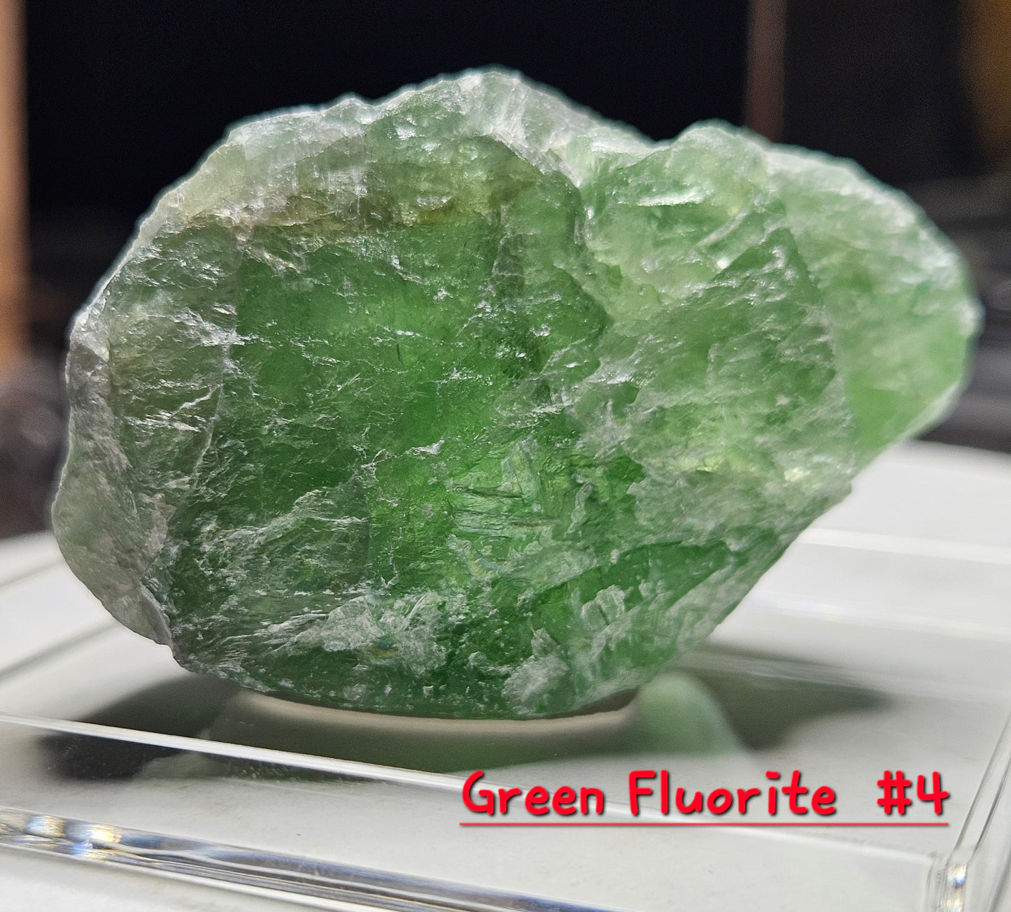 Green Fluorite Crystal- Raw
