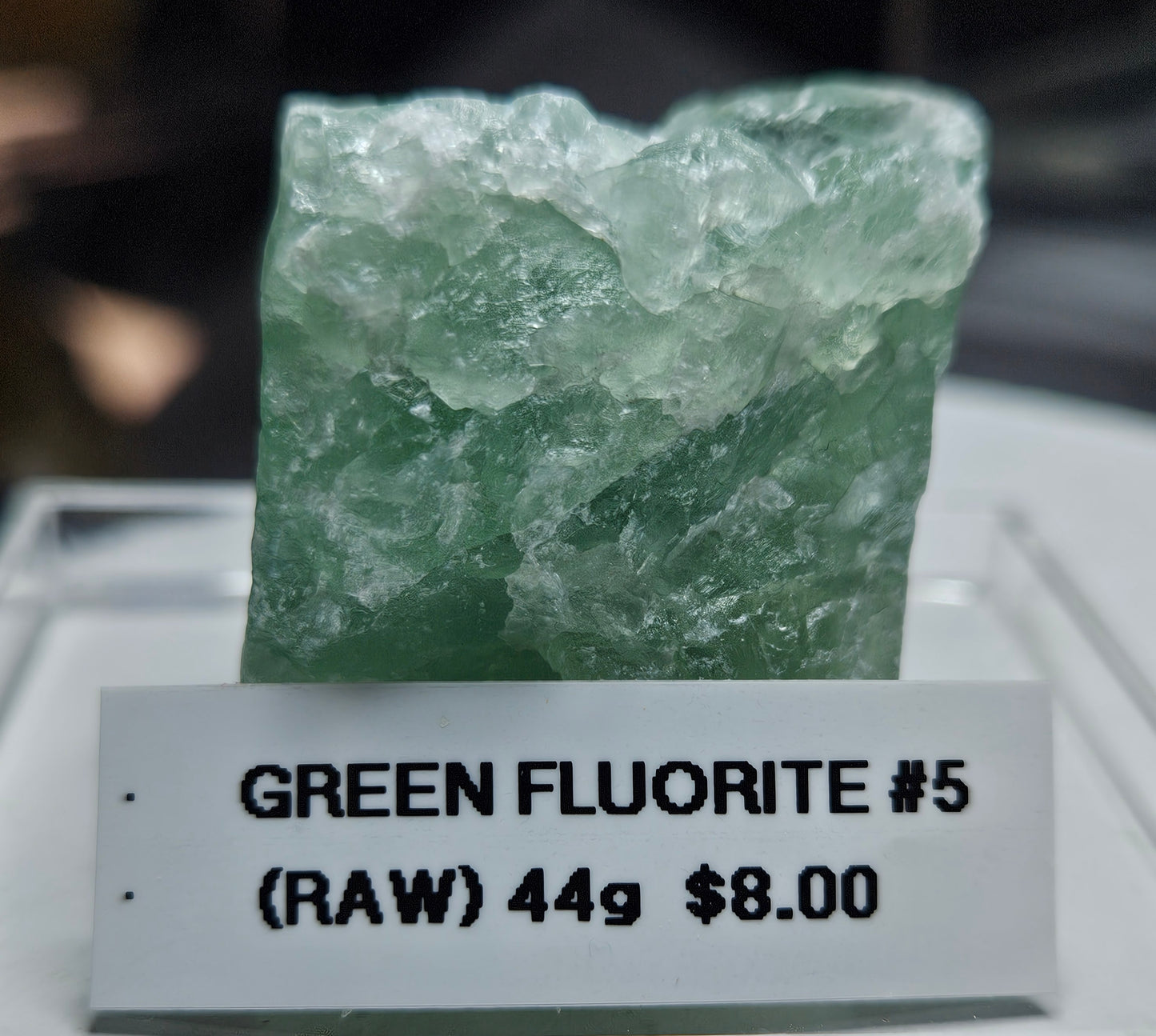 Green Fluorite Crystal- Raw
