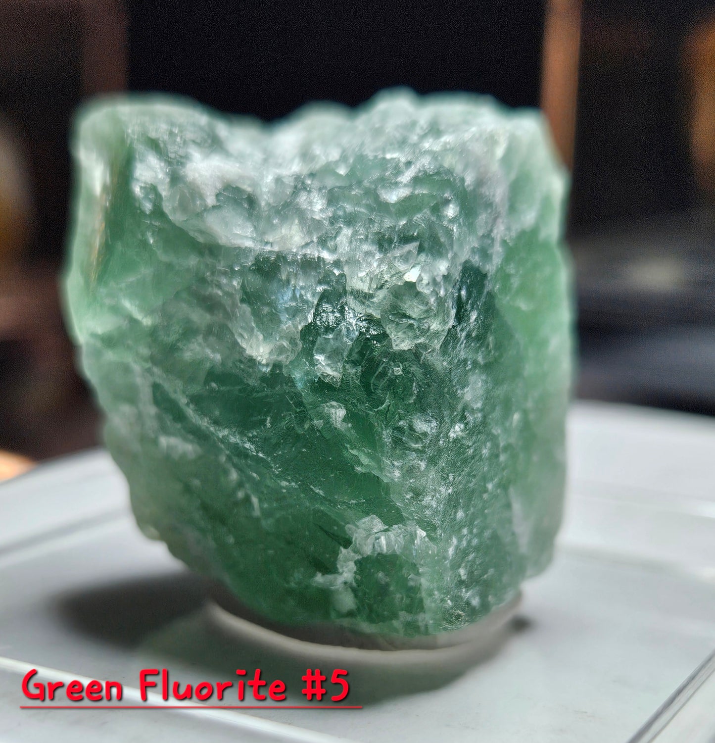 Green Fluorite Crystal- Raw
