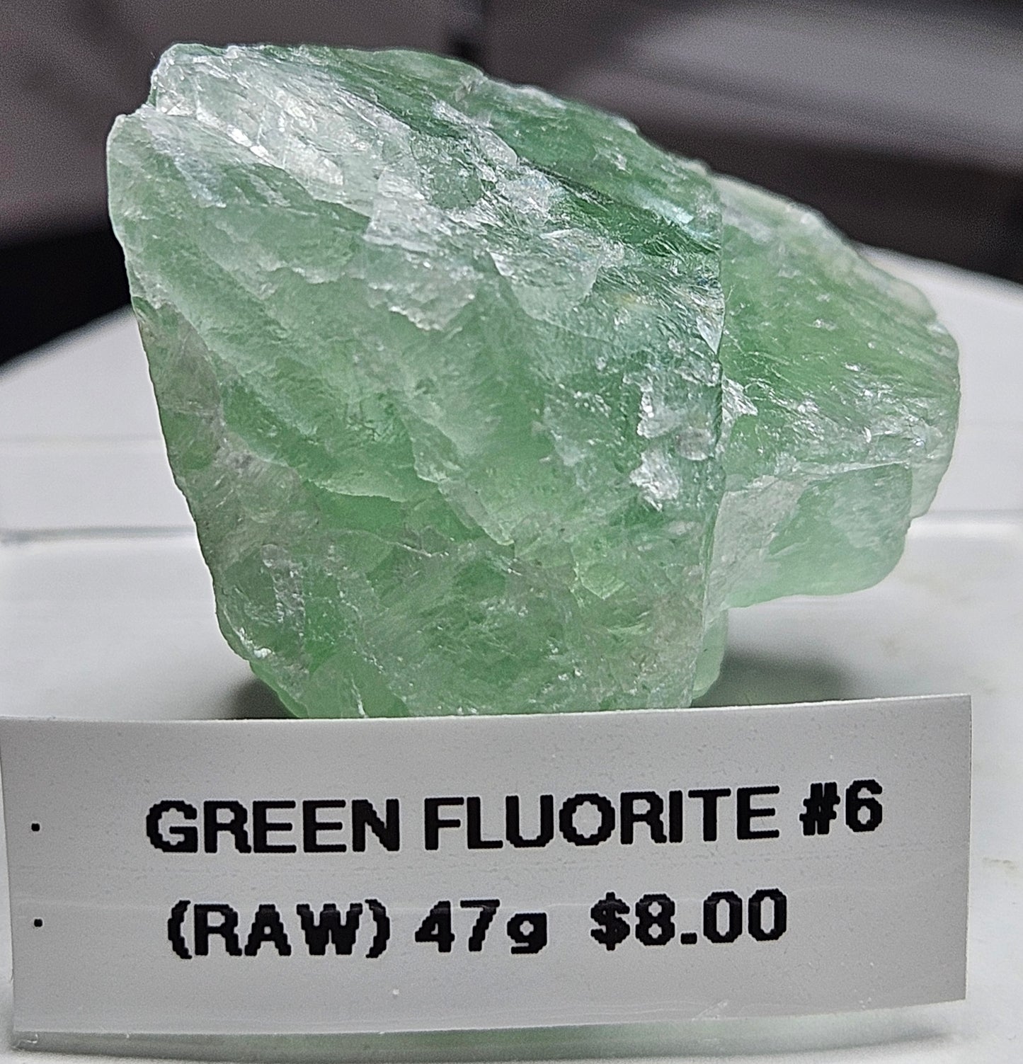 Green Fluorite Crystal- Raw