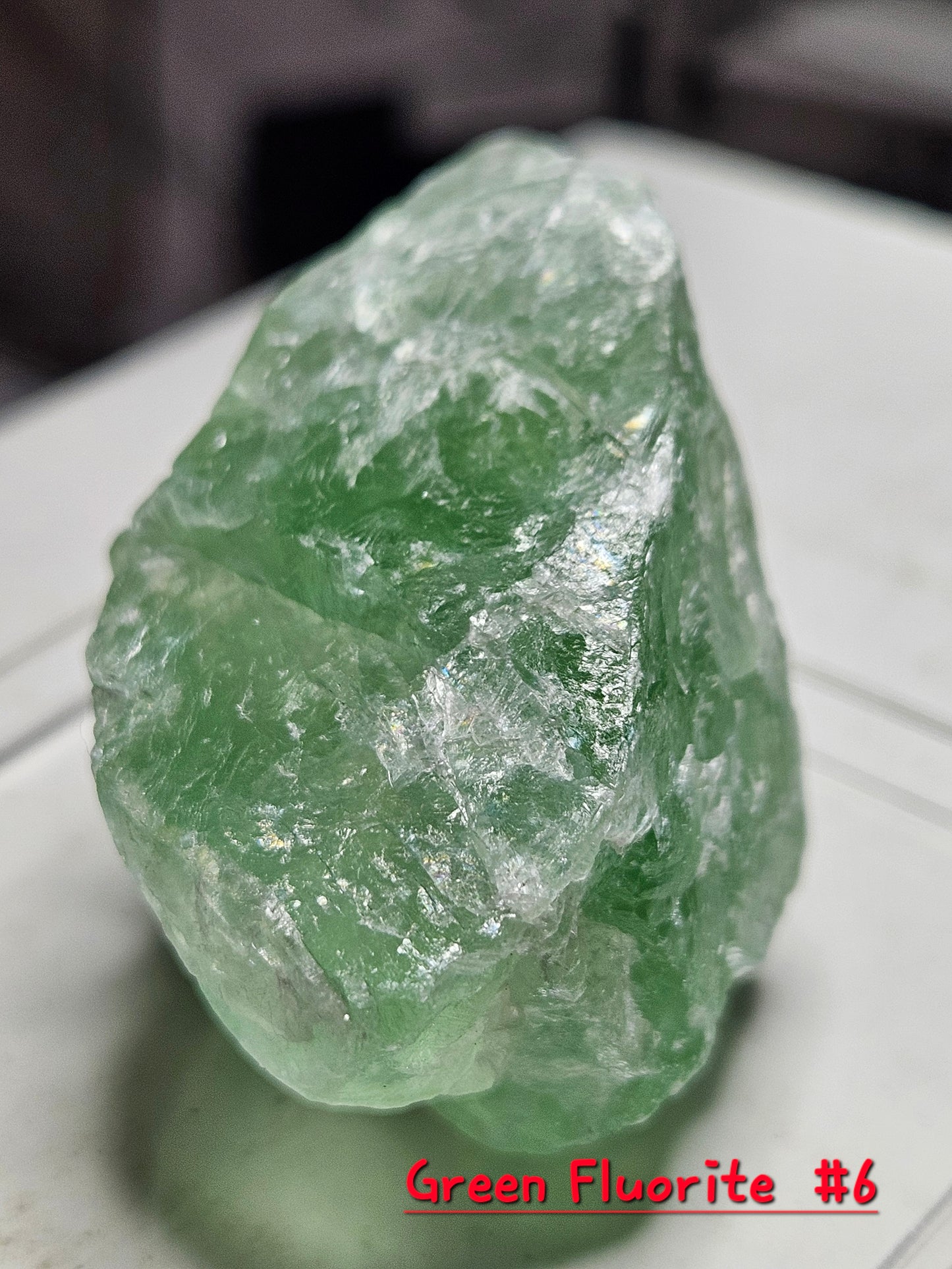 Green Fluorite Crystal- Raw