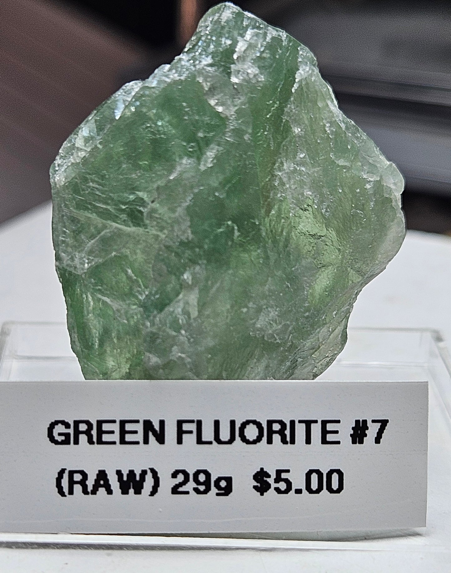 Green Fluorite Crystal- Raw