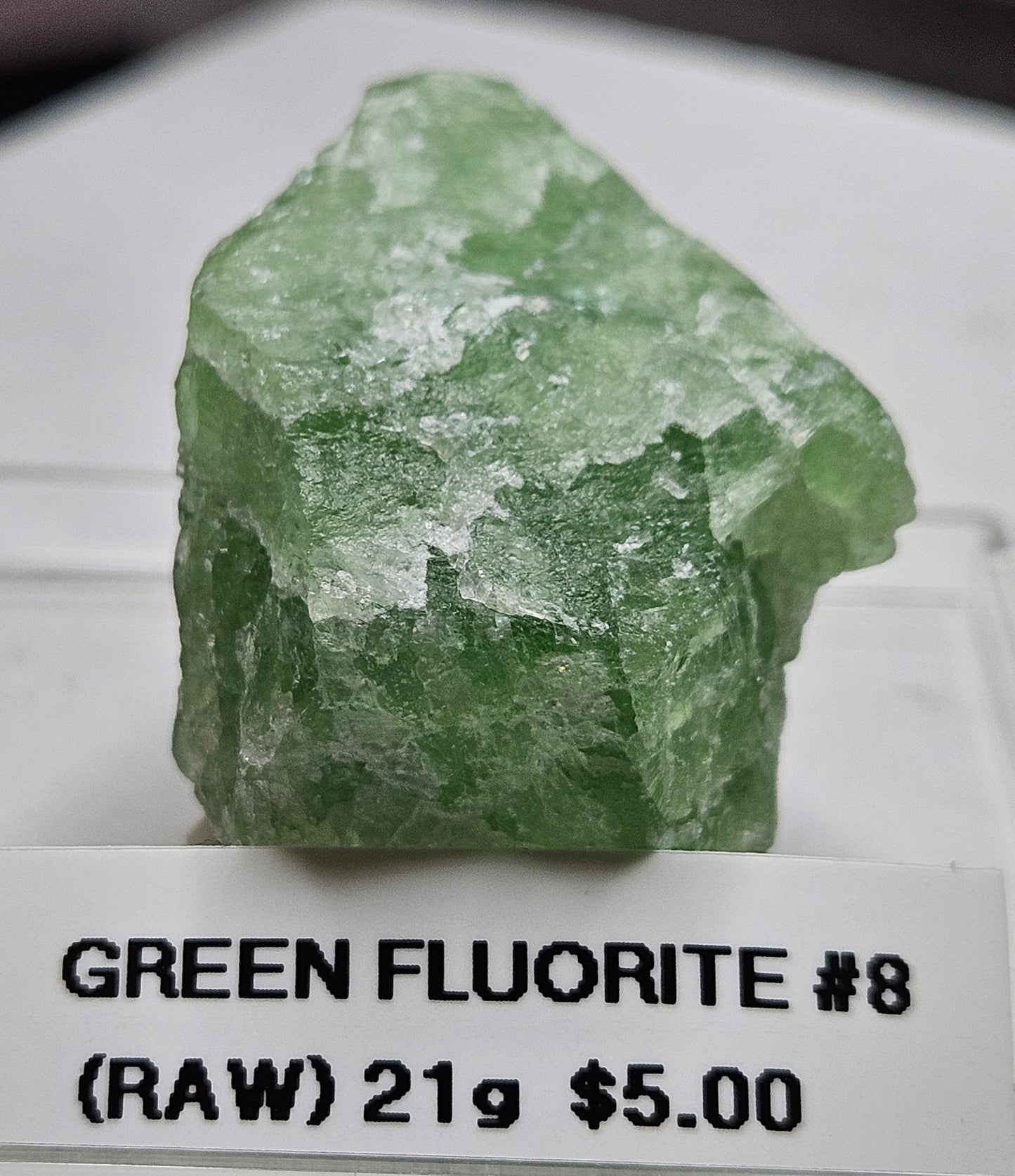 Green Fluorite Crystal- Raw