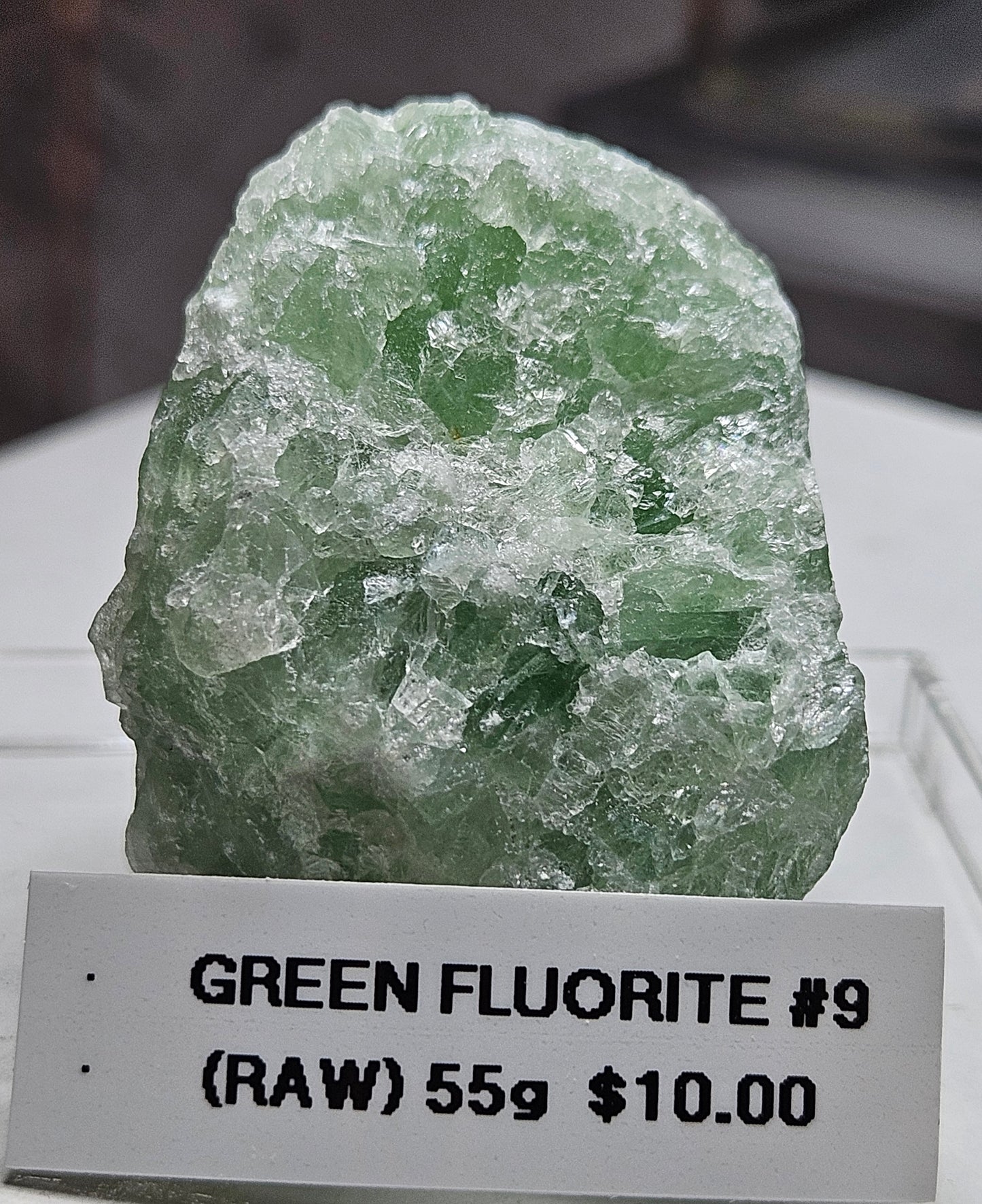 Green Fluorite Crystal- Raw