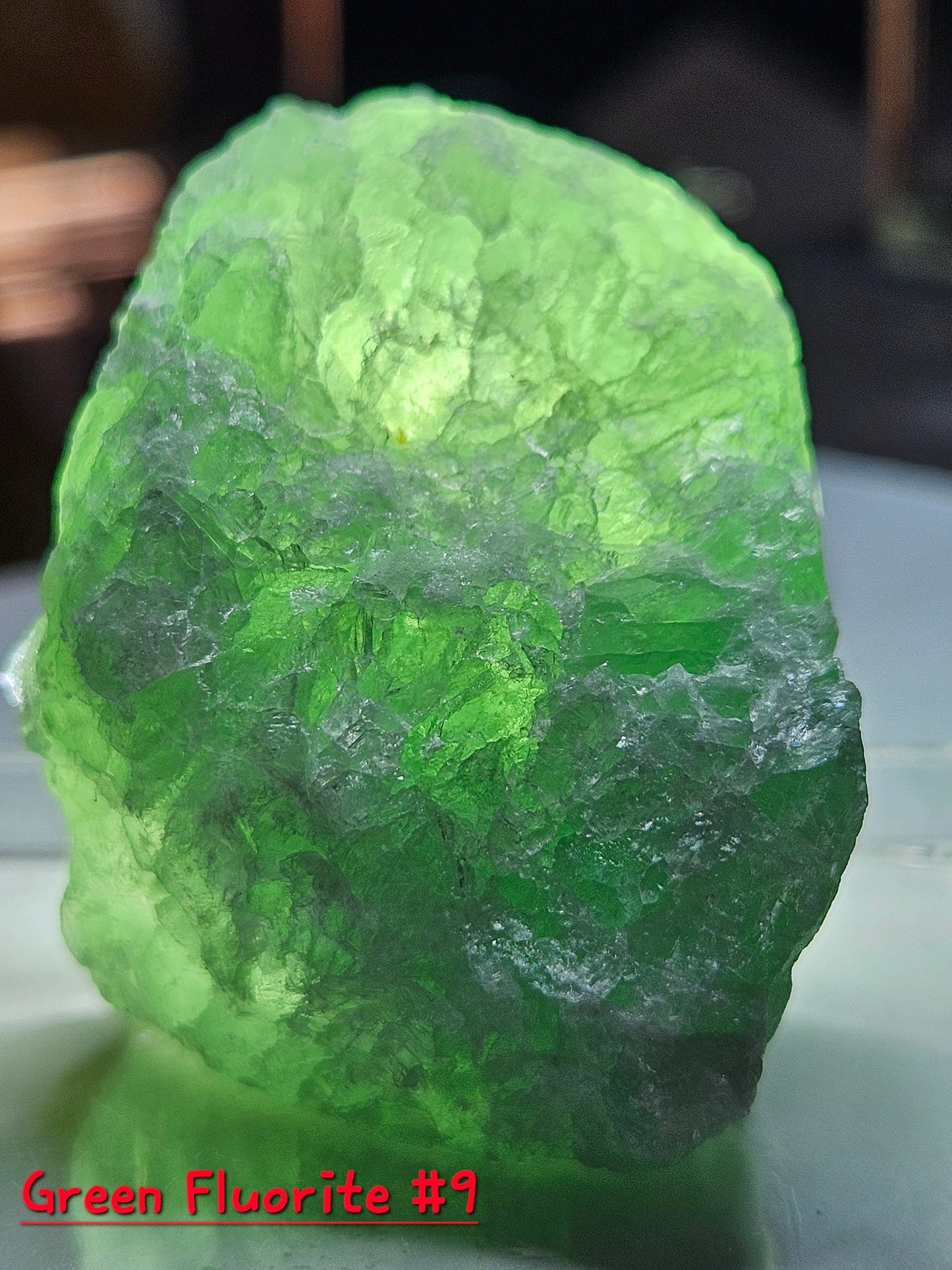 Green Fluorite Crystal- Raw
