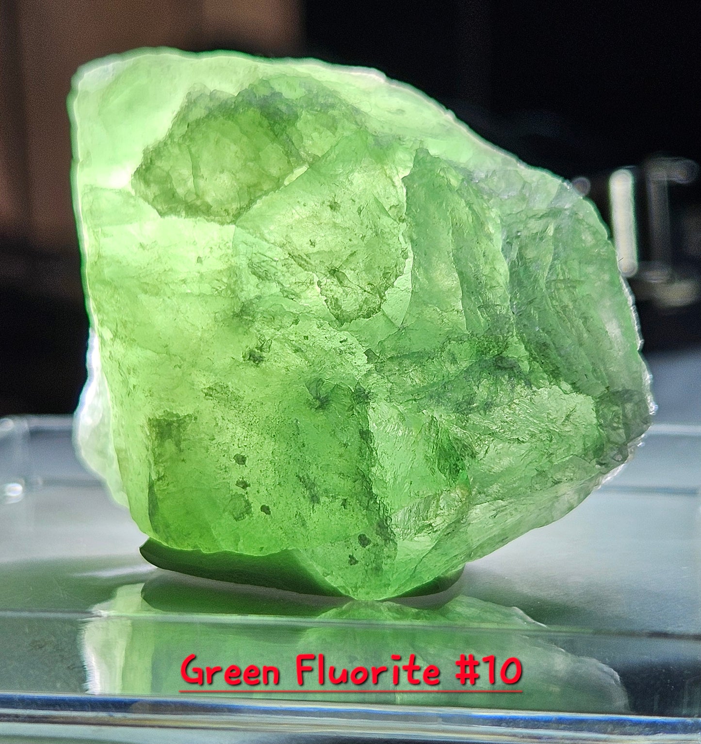 Green Fluorite Crystal- Raw